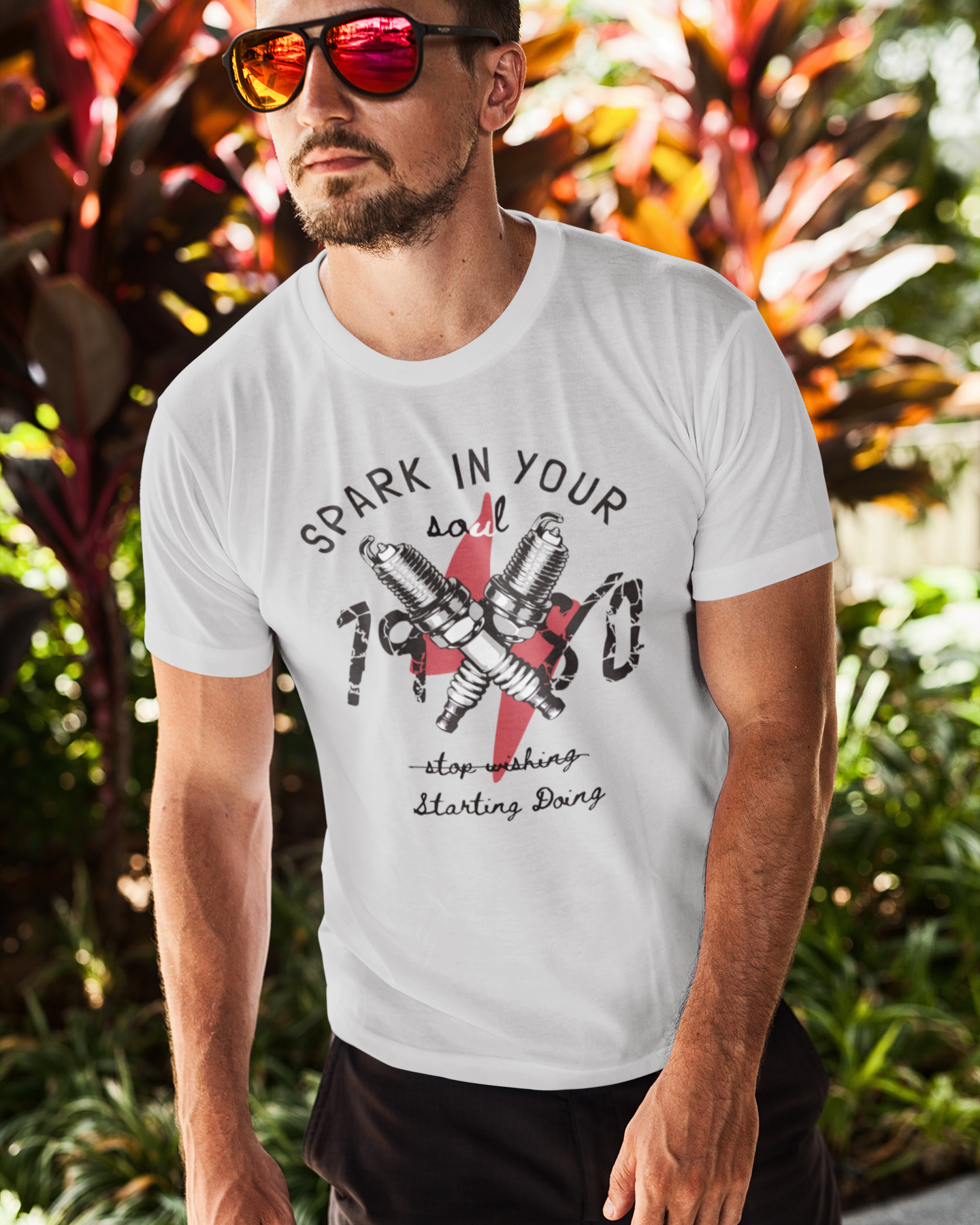 Grey graphic T shirt for men streetwear