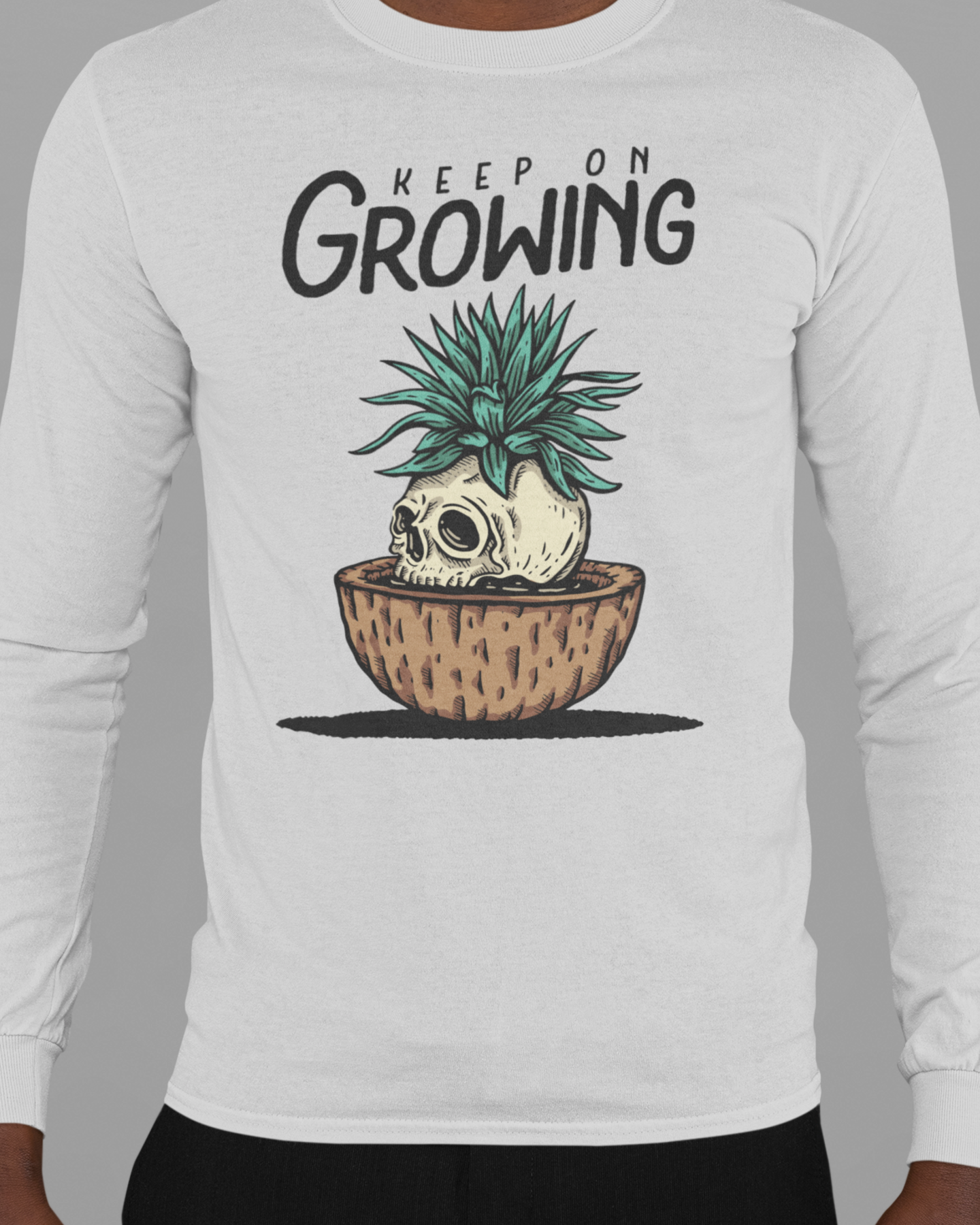 Men grey round neck graphic printed tshirt