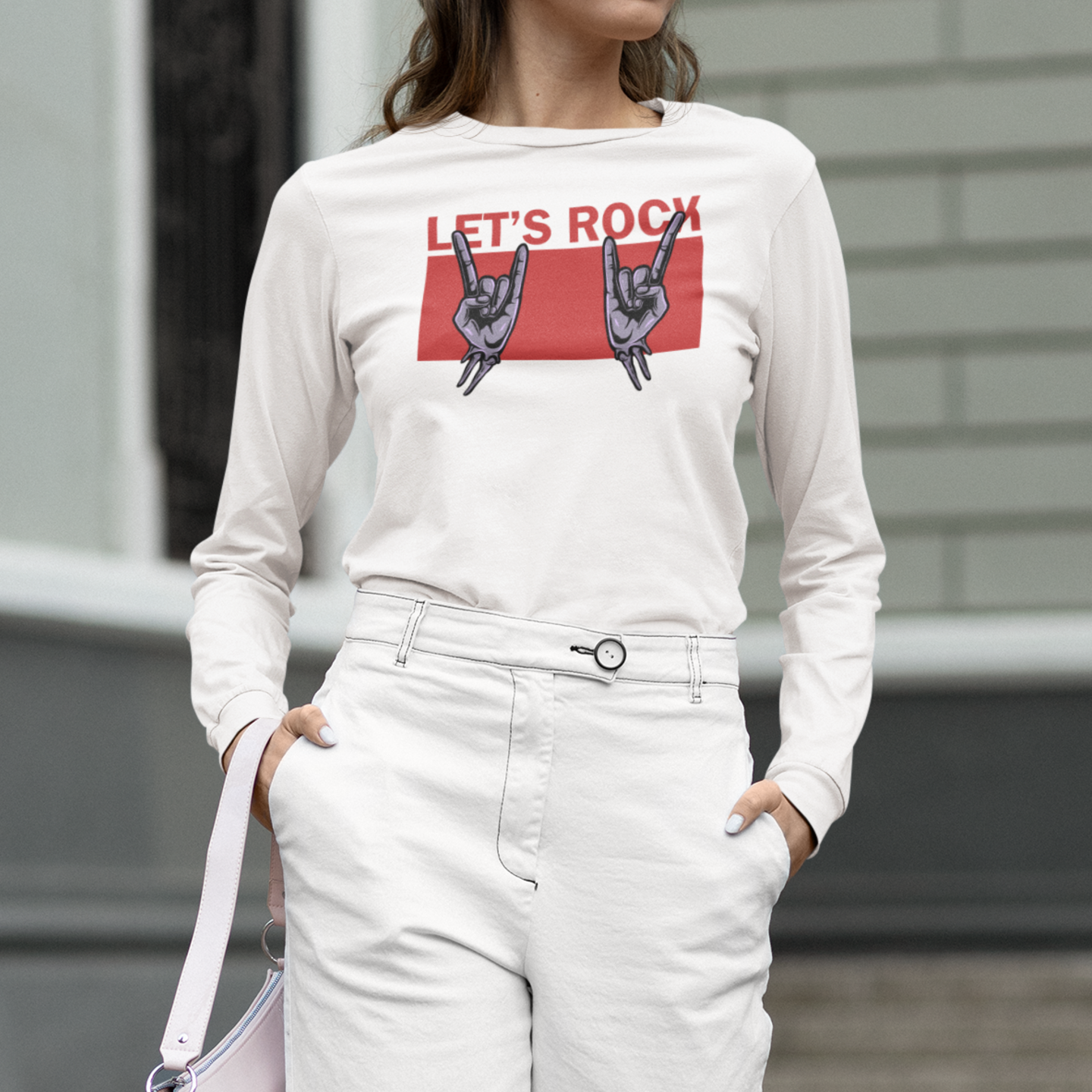 White regular fit graphic T-shirt for women casual wear