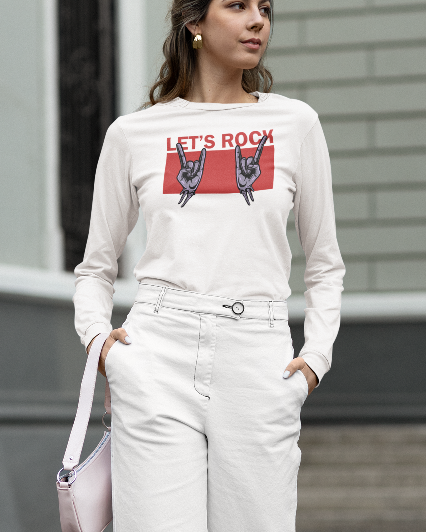 White regular fit graphic T-shirt for women casual wear