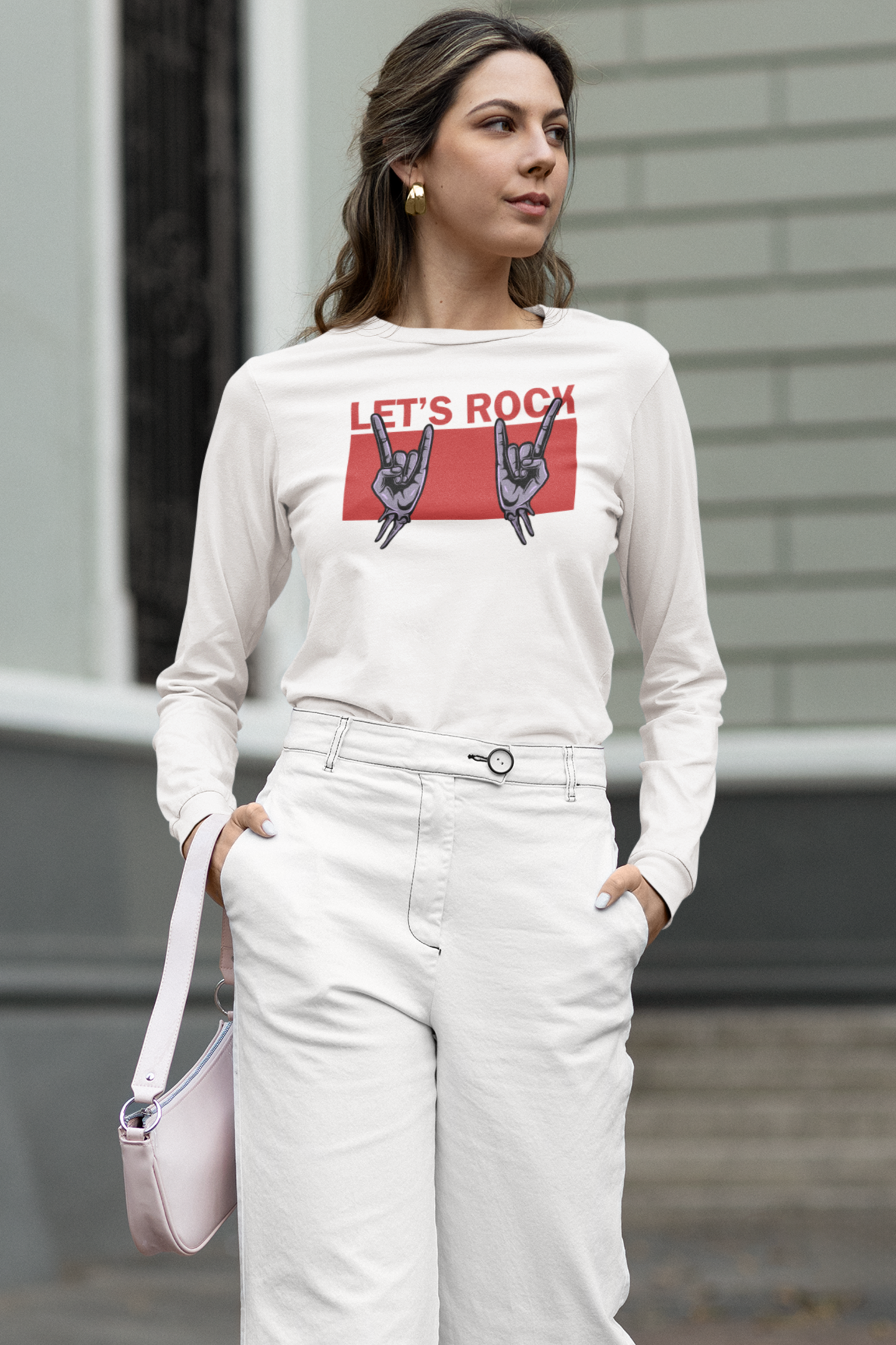 White regular fit graphic T-shirt for women casual wear