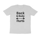 men’s gymming vibe text printed t-shirt melange grey men’s streetwear