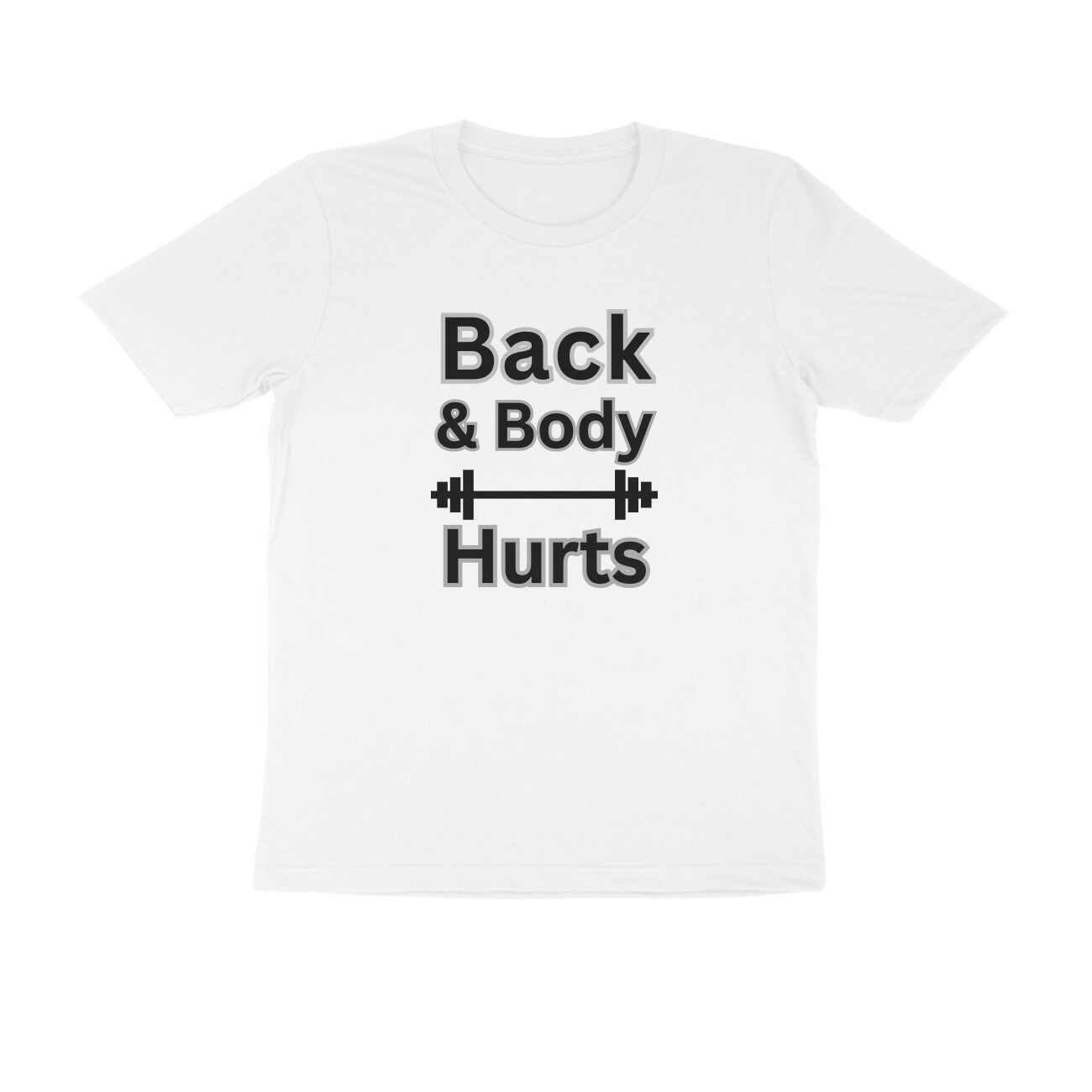 men’s gymming vibe graphic tee crew neck cotton blend white