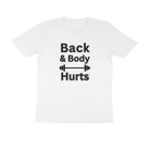 men’s gymming vibe graphic tee crew neck cotton blend white