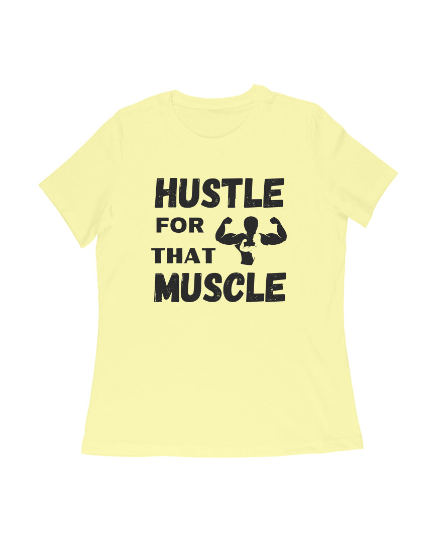 women gym motivational t-shirt side-seamed regular fit