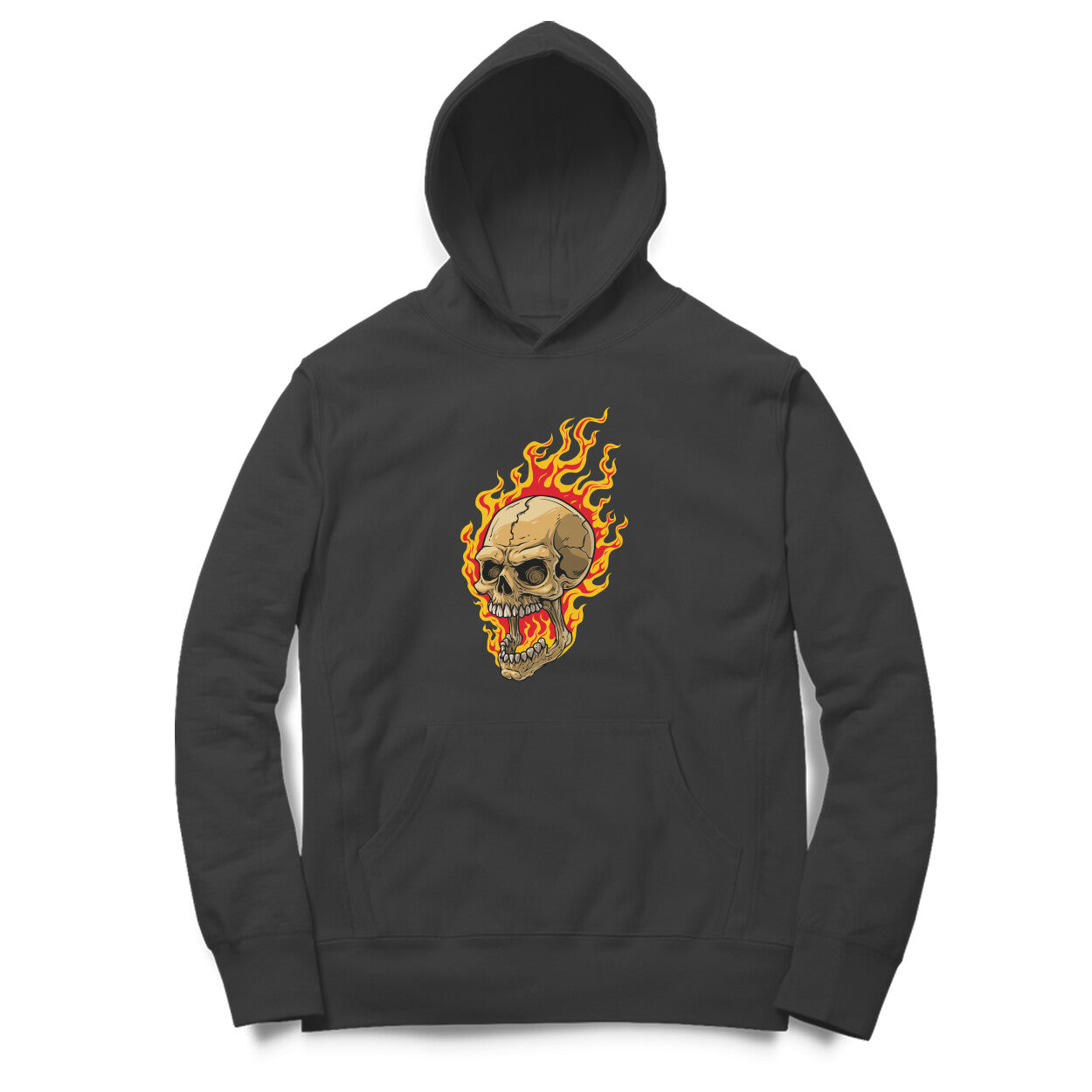 Blazing skull streetwear hoodie