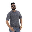 Men's  grey tie-dye t-shirt