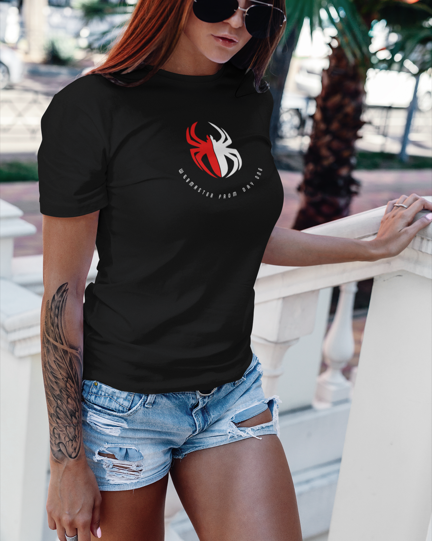 Stylish Black Webmaster Graphic Women’s Classic Fit Cotton Tee