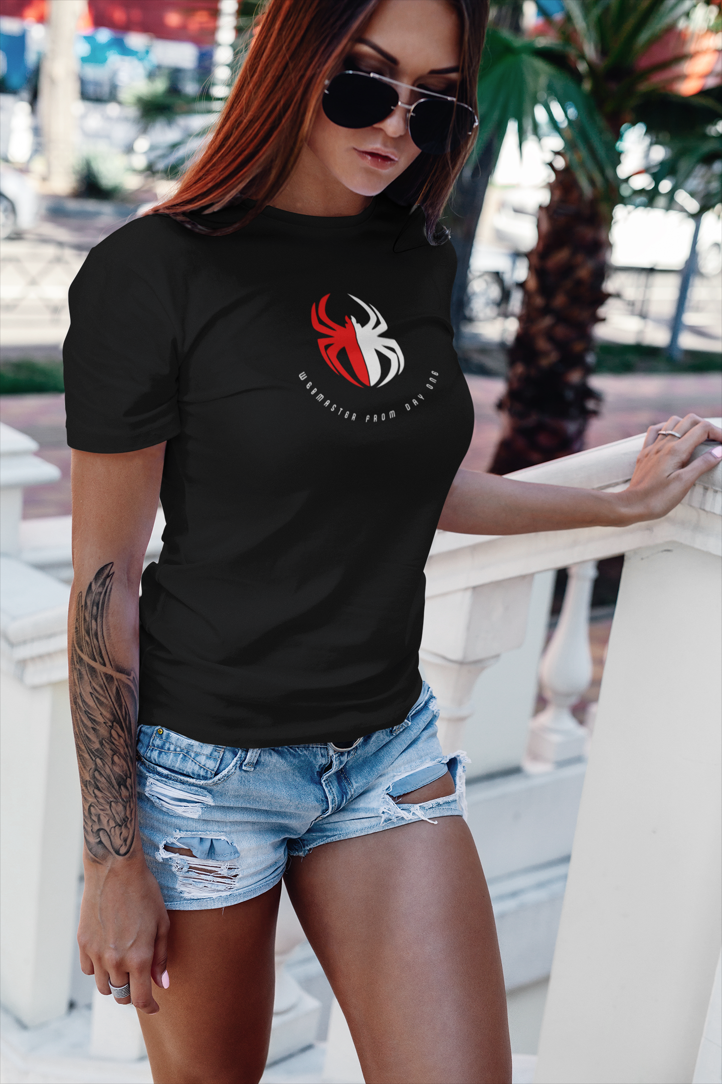 Stylish Black Webmaster Graphic Women’s Classic Fit Cotton Tee