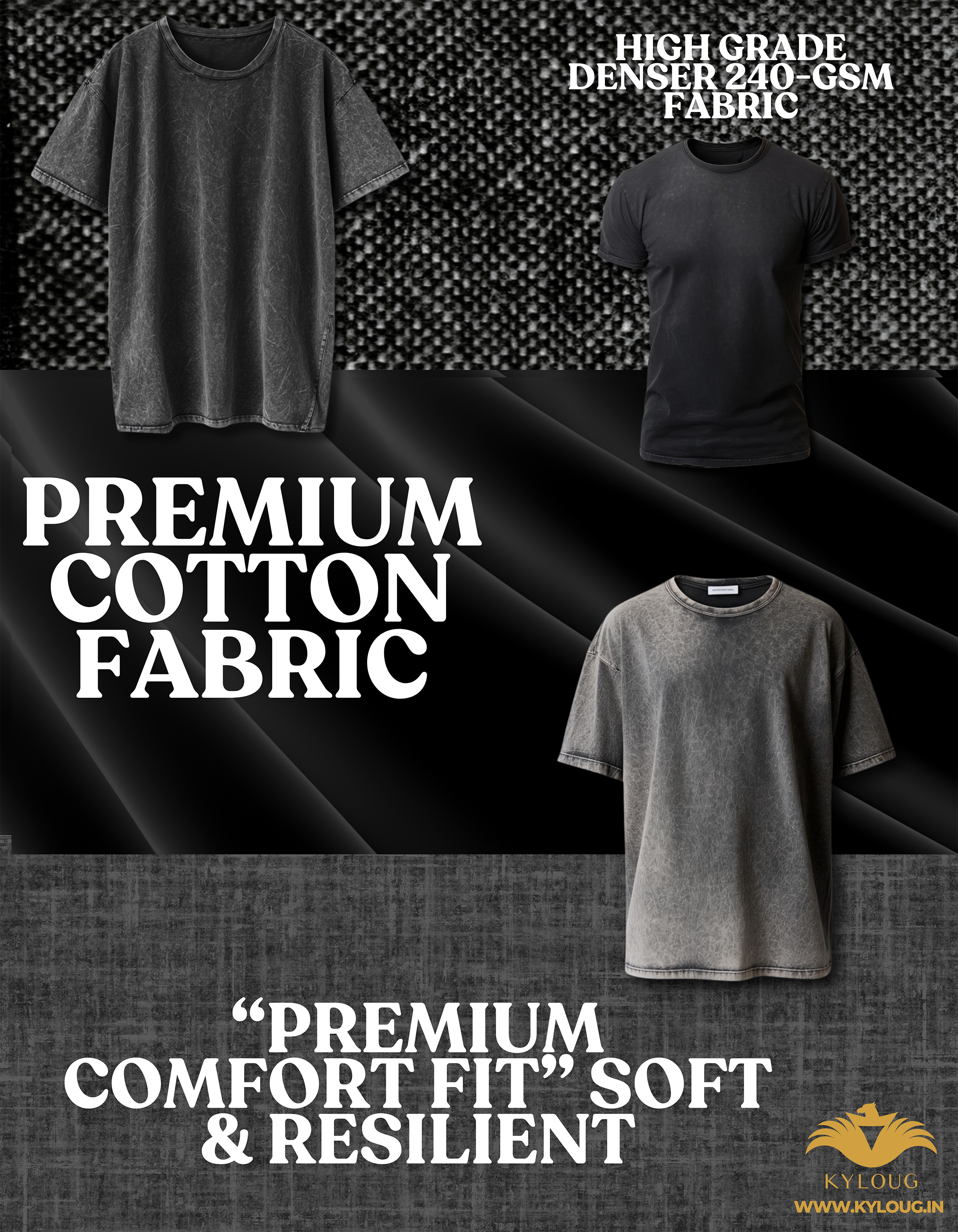 Premium cotton fabric t-shirts 