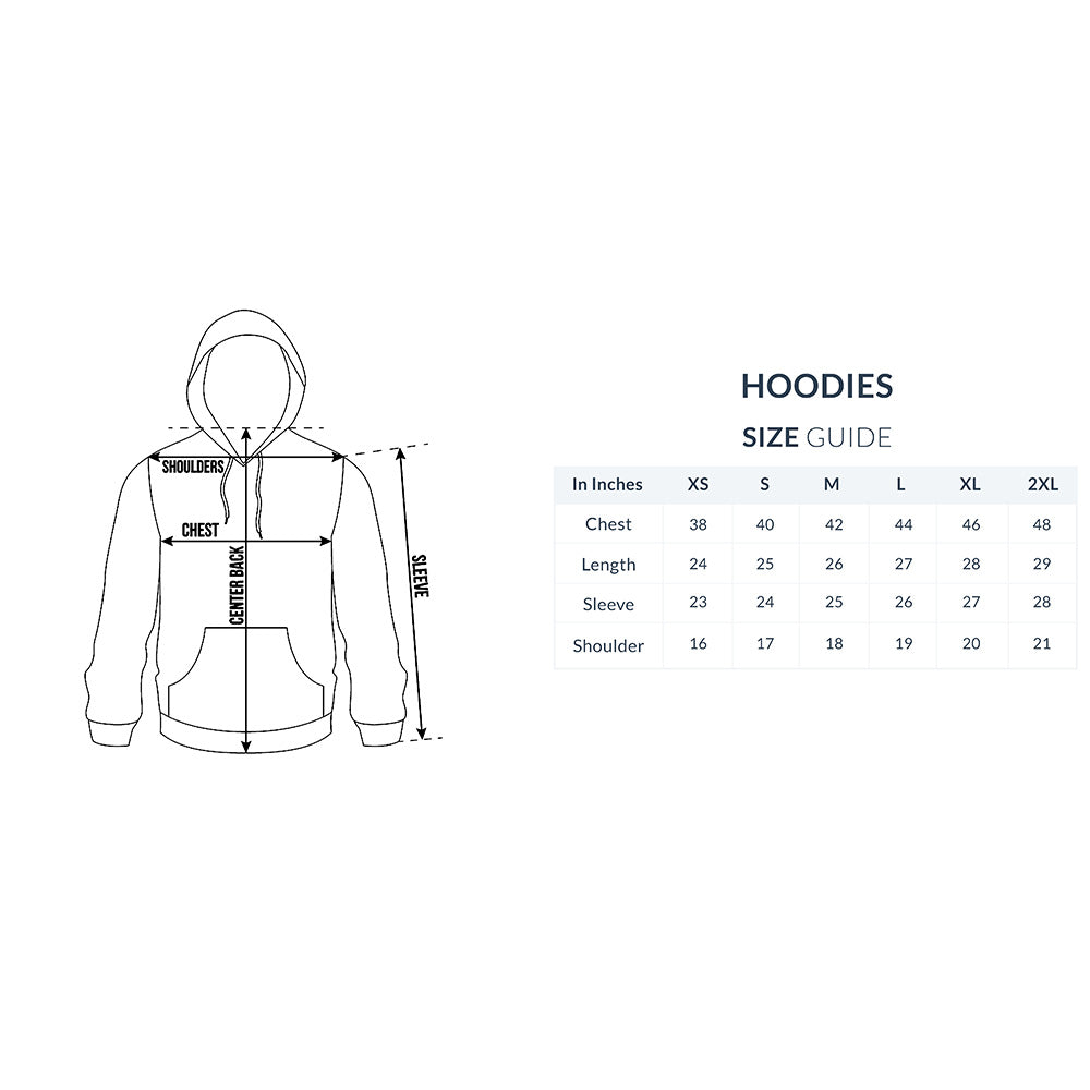 Hoodies Size Chart