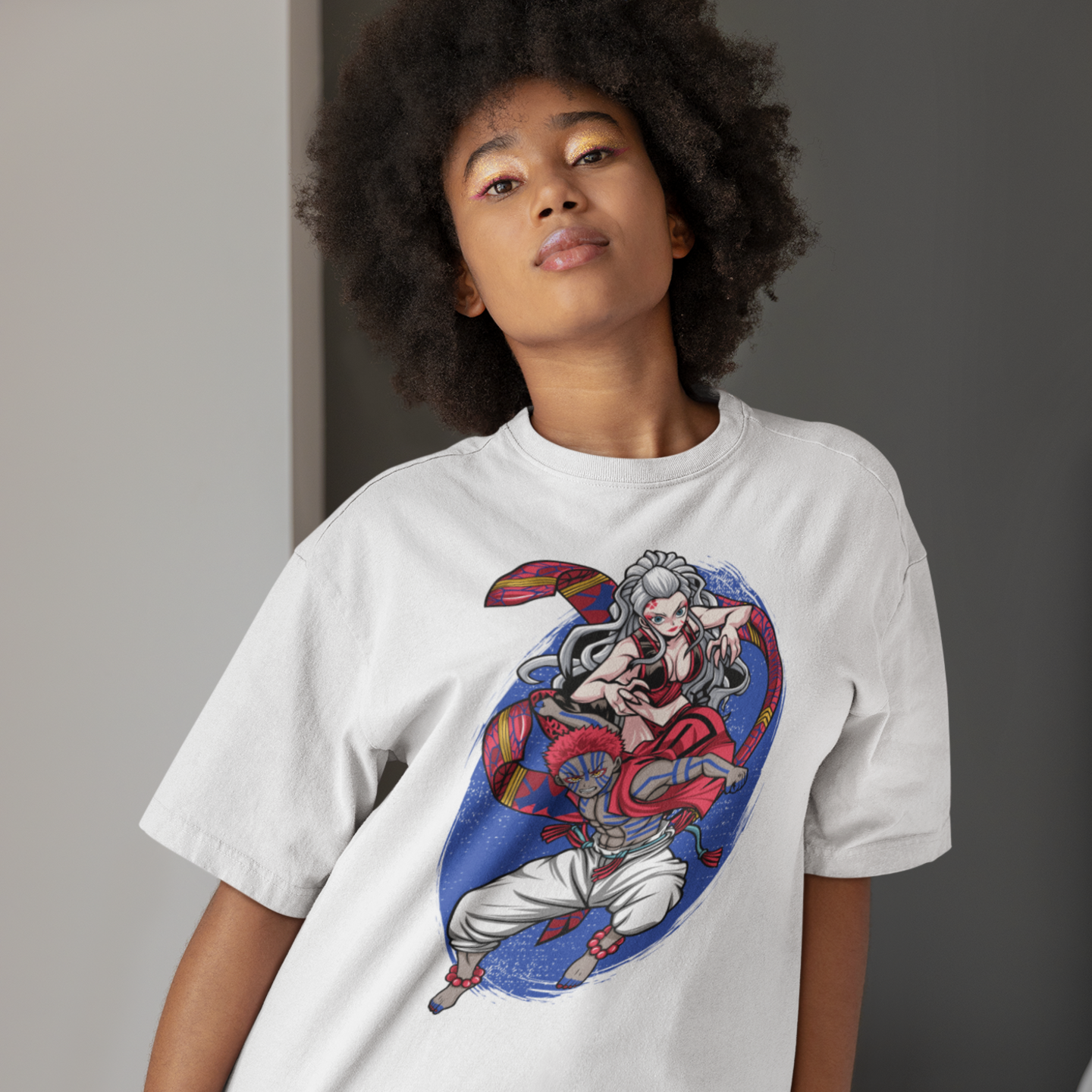 Anime epic printed Oversized crew neck Tee For Women