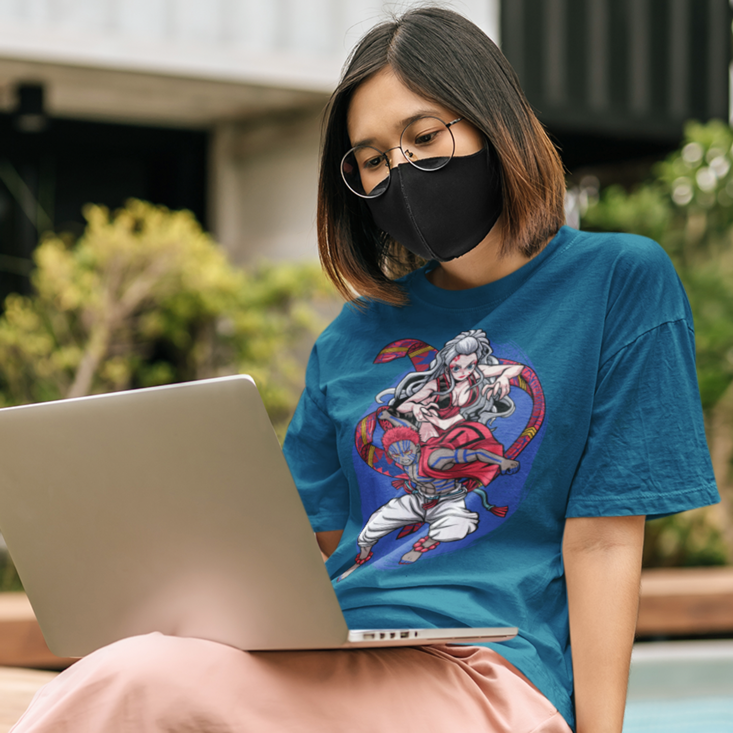 Anime epic printed Oversized crew neck Tee For Women