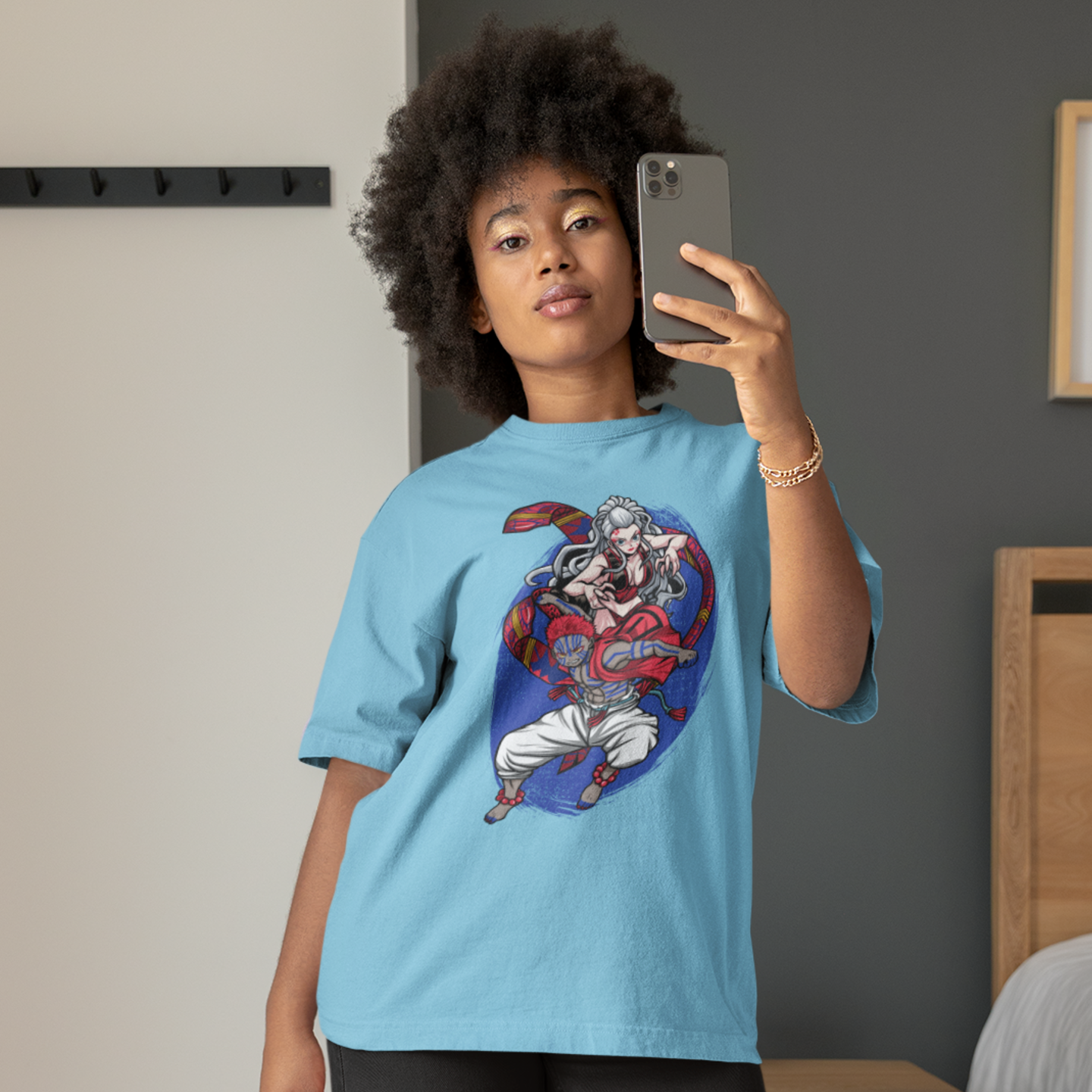 Anime epic printed Oversized crew neck Tee For Women