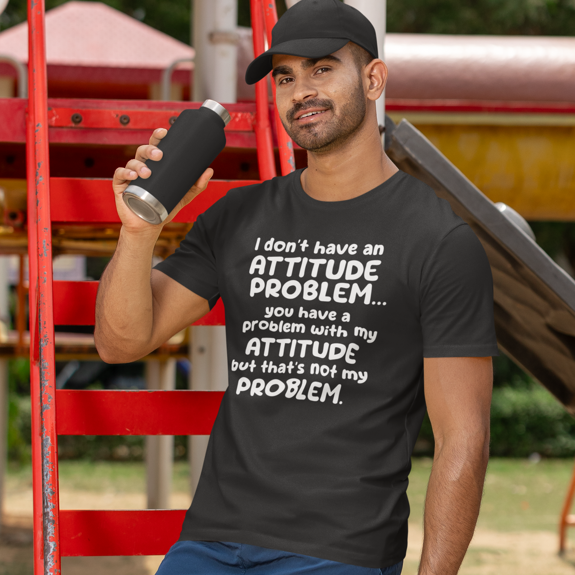 Humorous text printed round neck t-shirt for Men