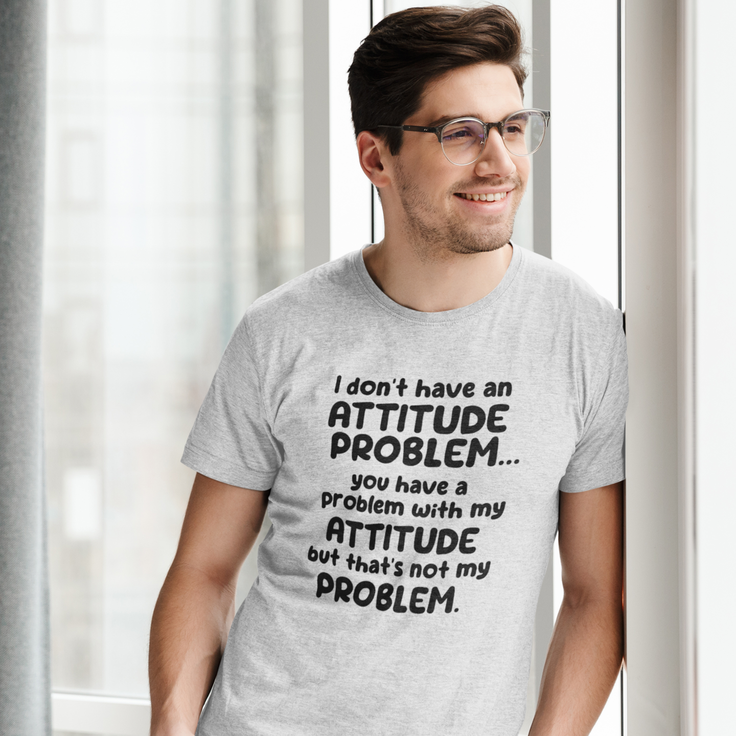 Humorous text printed round neck t-shirt for Men