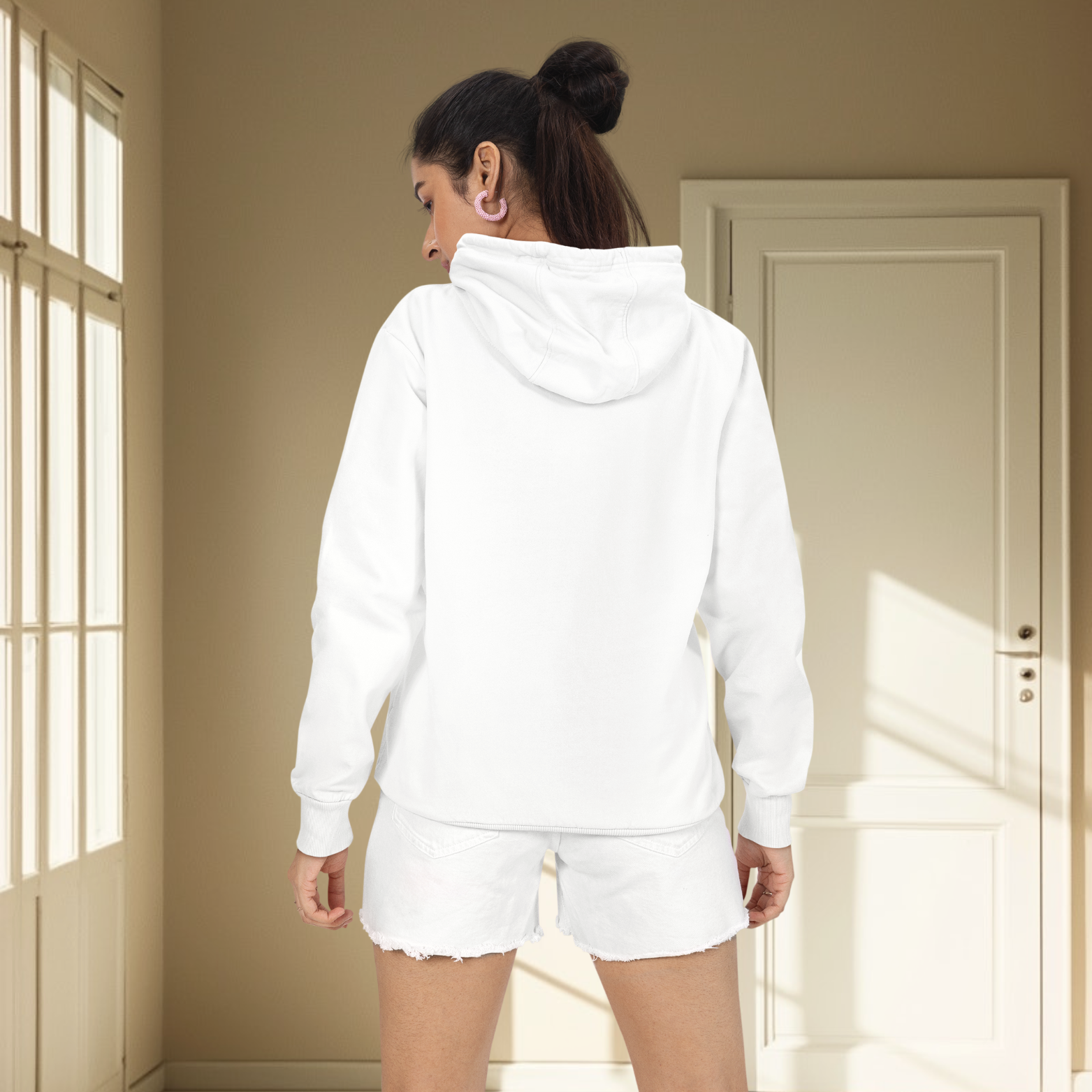 women california graphic hoodie drawstring hood