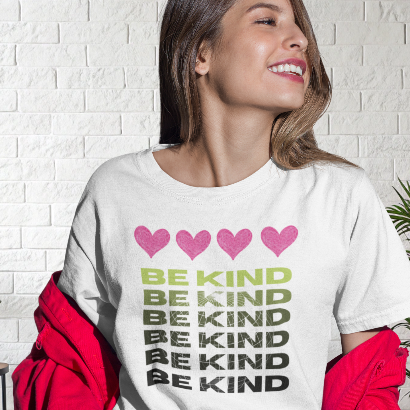 Women round neck oversized text printed T-shirt