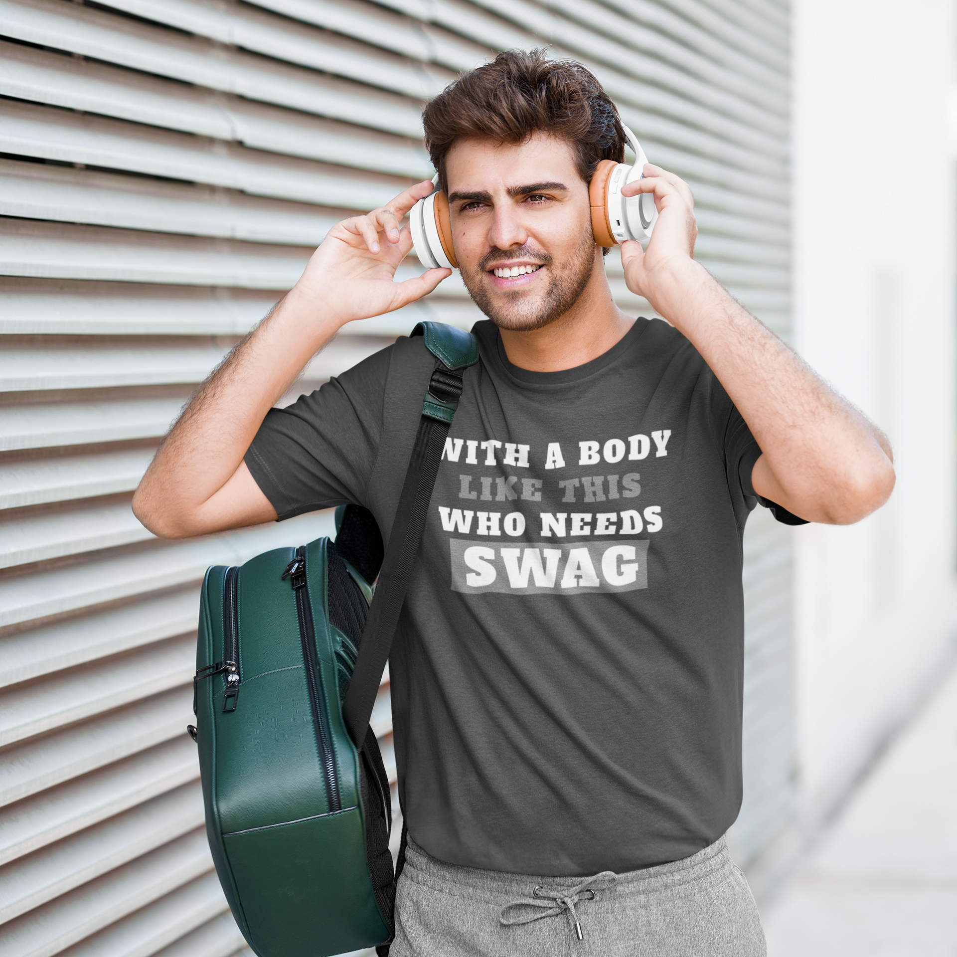 Humorous text printed round neck t-shirt for Men