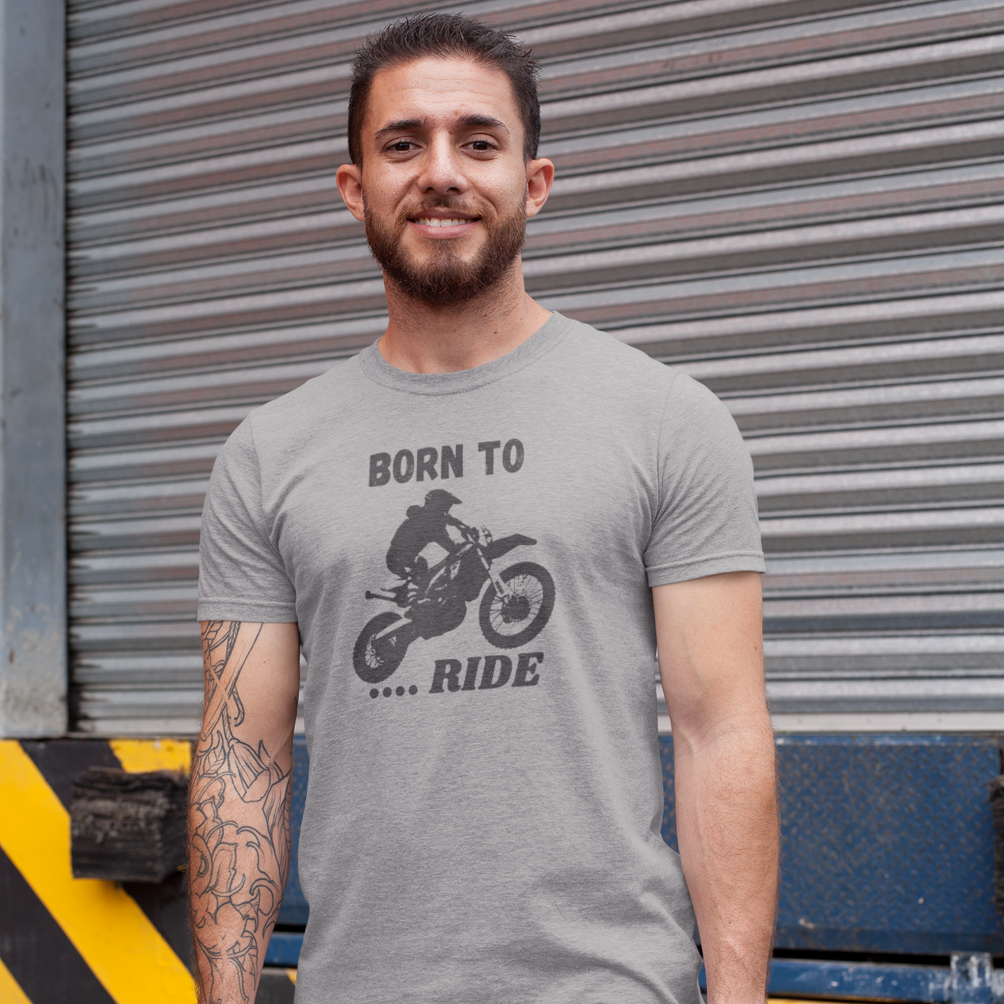 Men bike racing special graphic printed slim-fit T-Shirt