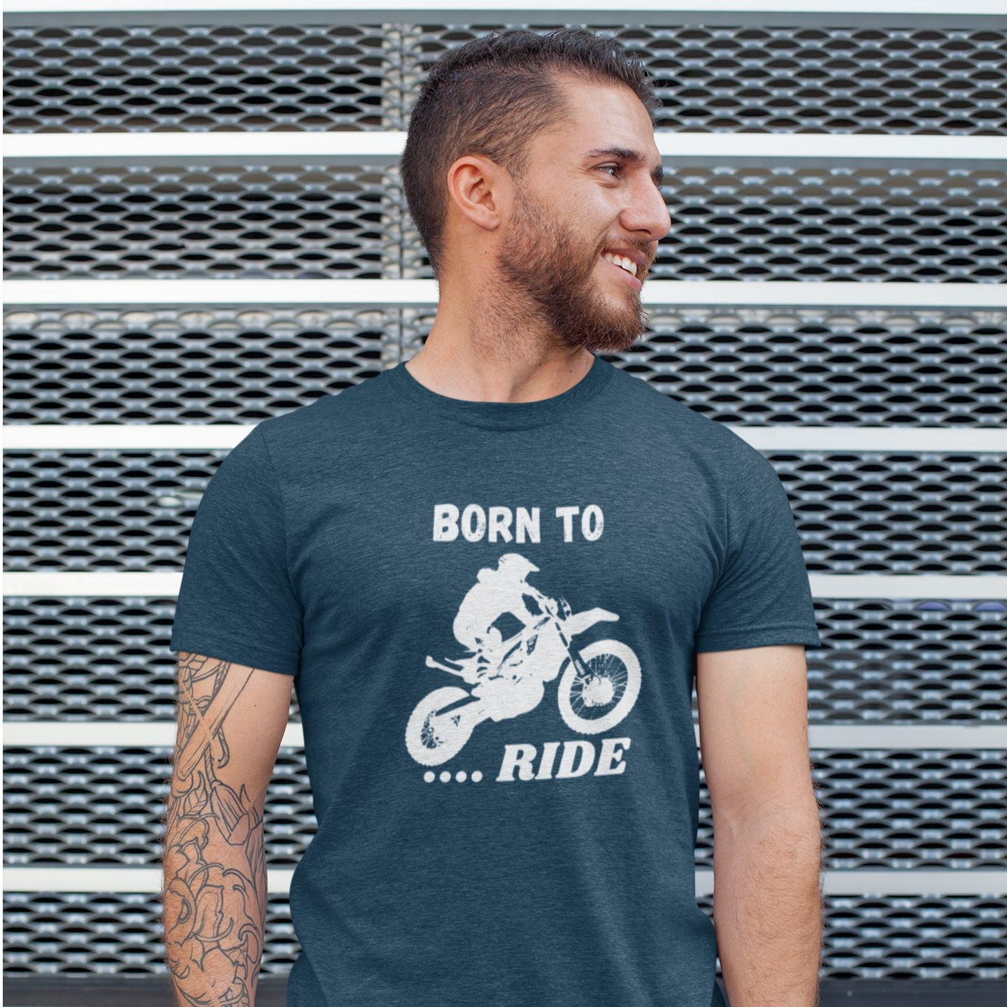 Men bike racing special graphic printed slim-fit T-Shirt