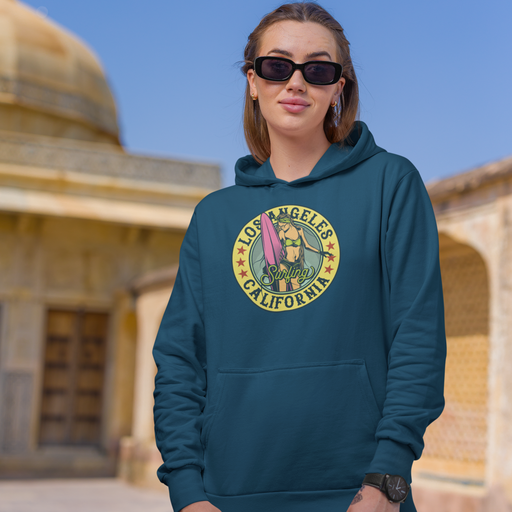 Women California graphic printed streetwear Hoodie