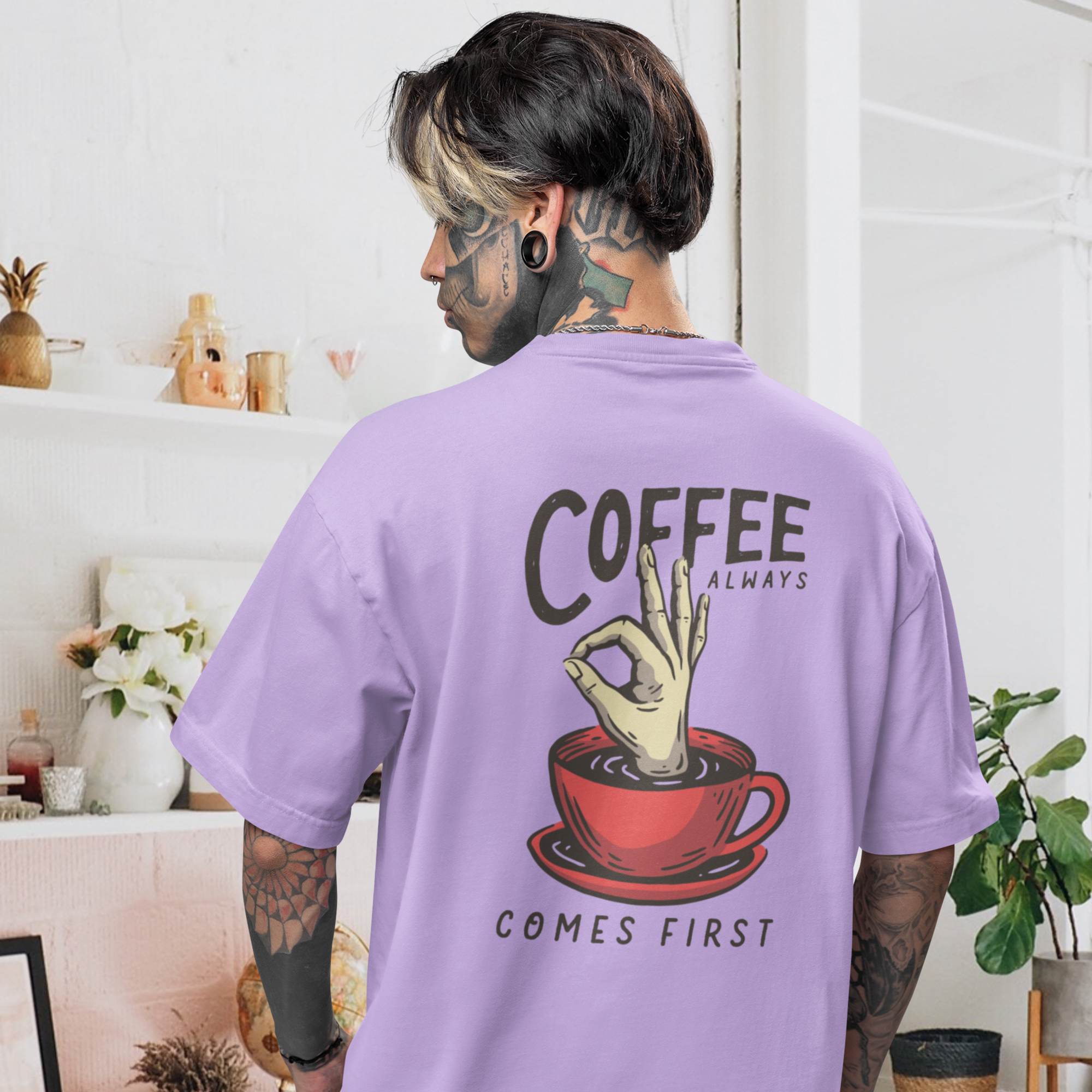 Men's Oversized back printed streetwear T-Shirt