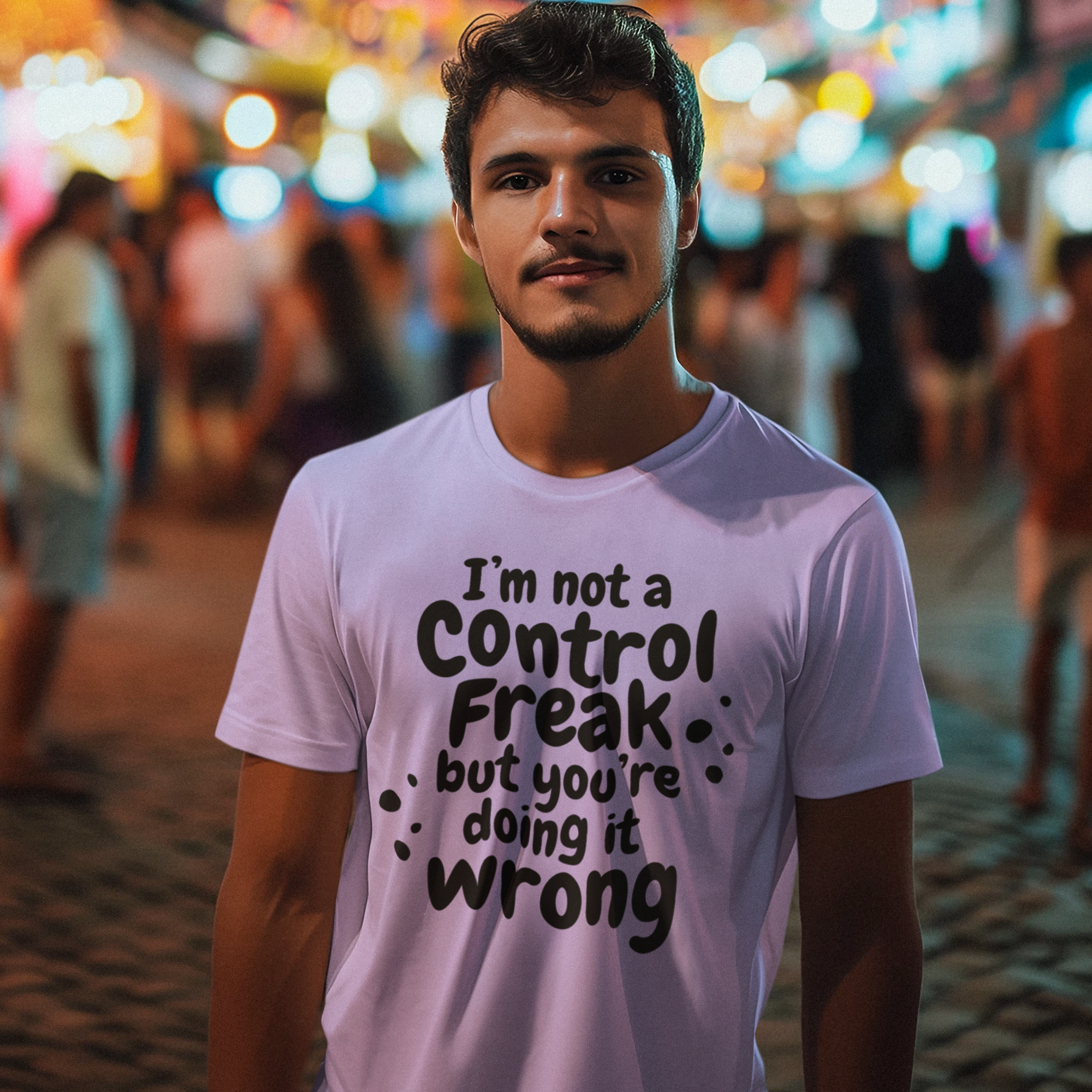 Humorous text printed round neck t-shirt for Men