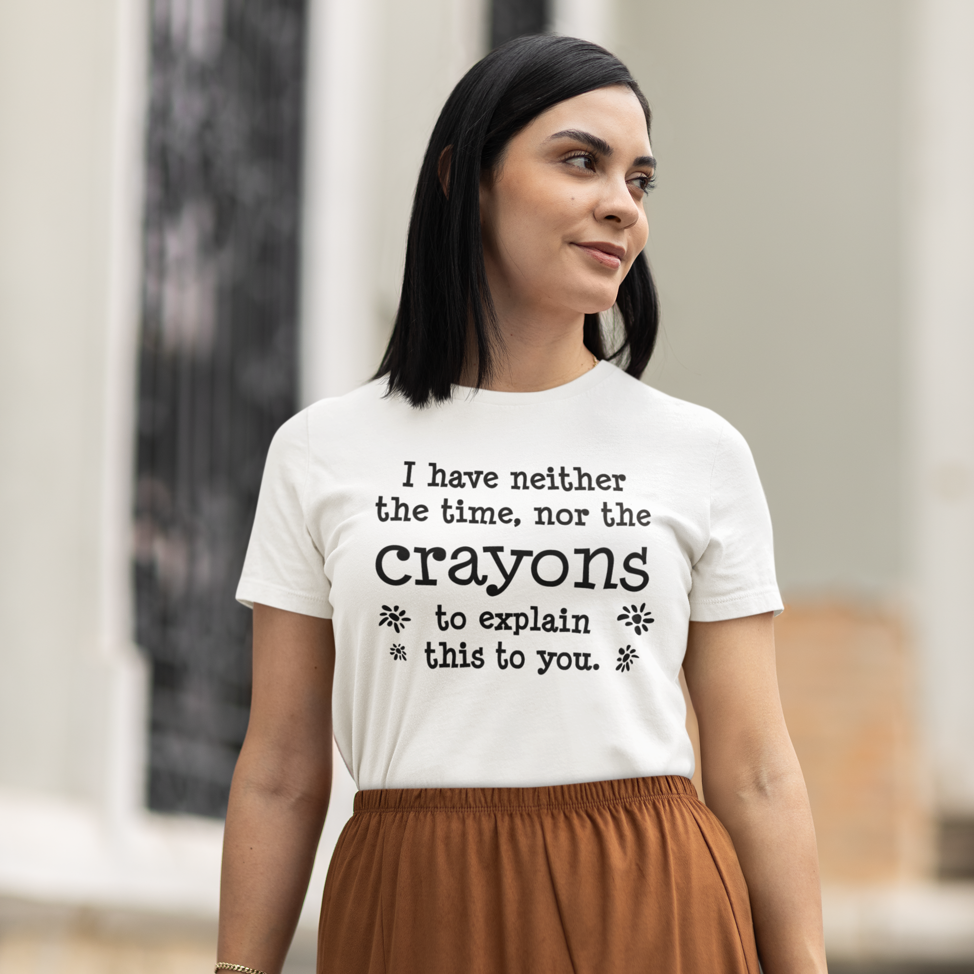 Humor text based Printed Crew Neck T-Shirt for Women