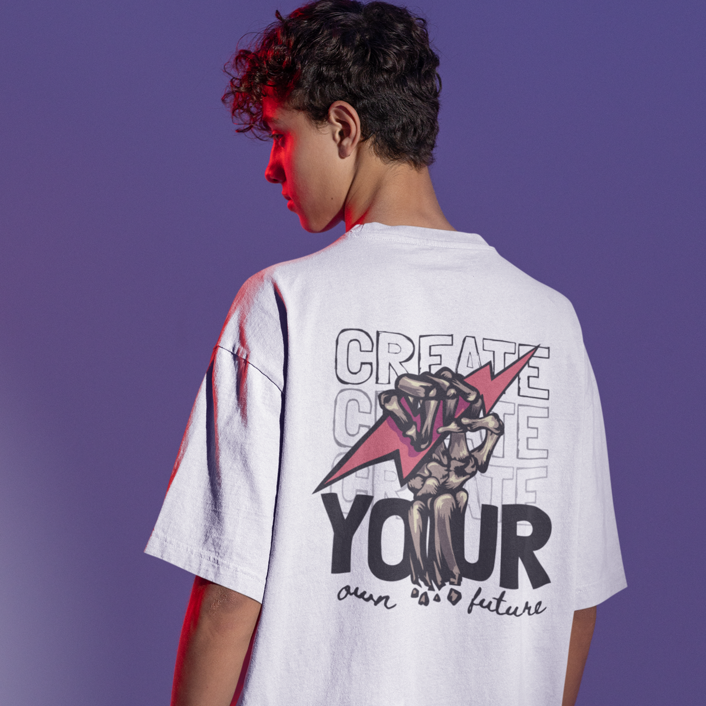 Men's Oversized back printed streetwear T-Shirt