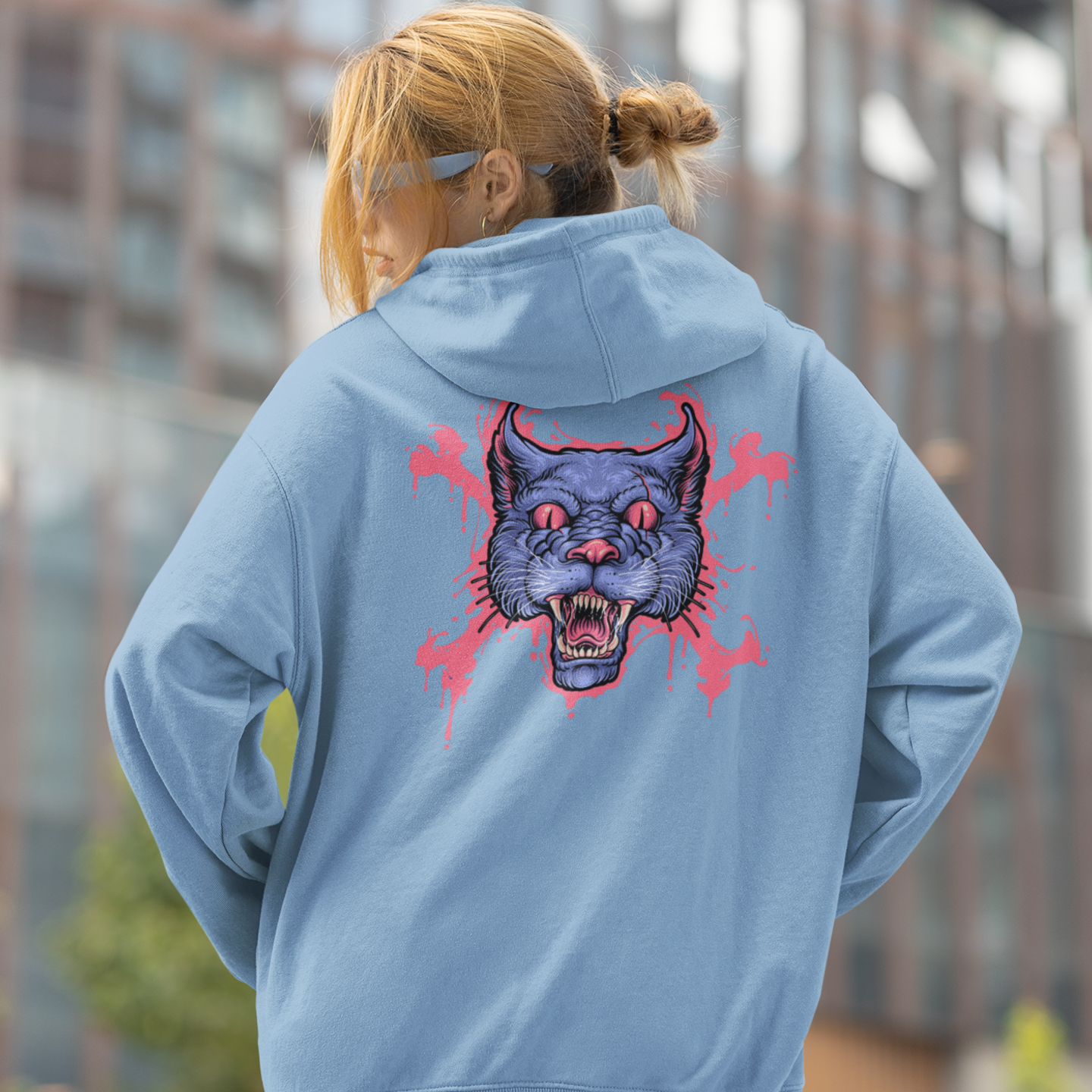 Women classic fit graphic back printed streetwear Hoodie