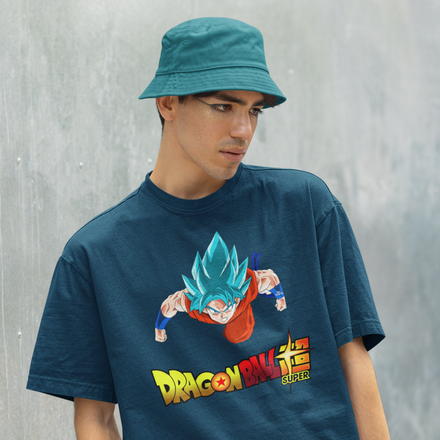 Men super Saiyan goku graphic printed crew neck oversized Tee