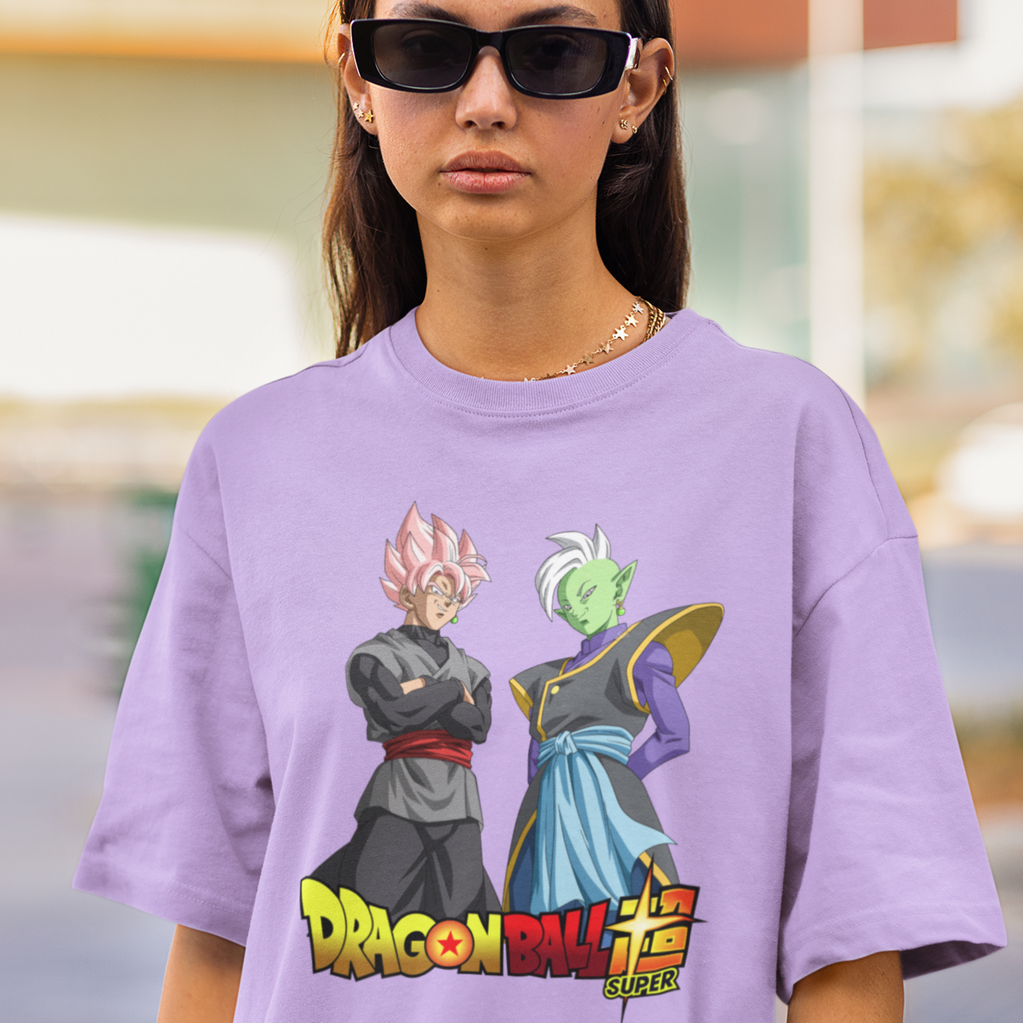 Women Jamasu, black goku Graphic printed oversized Tee