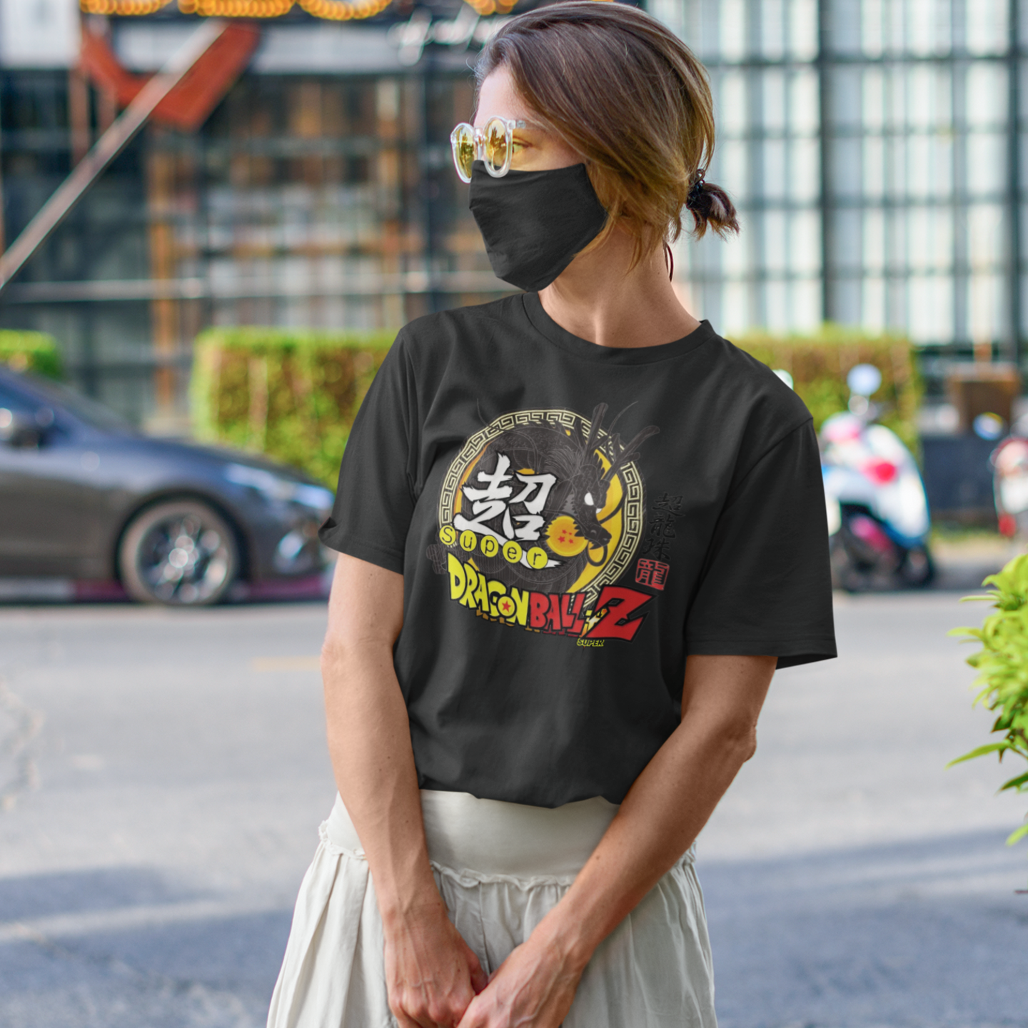 Women Super dragon ball graphic printed oversized Tee