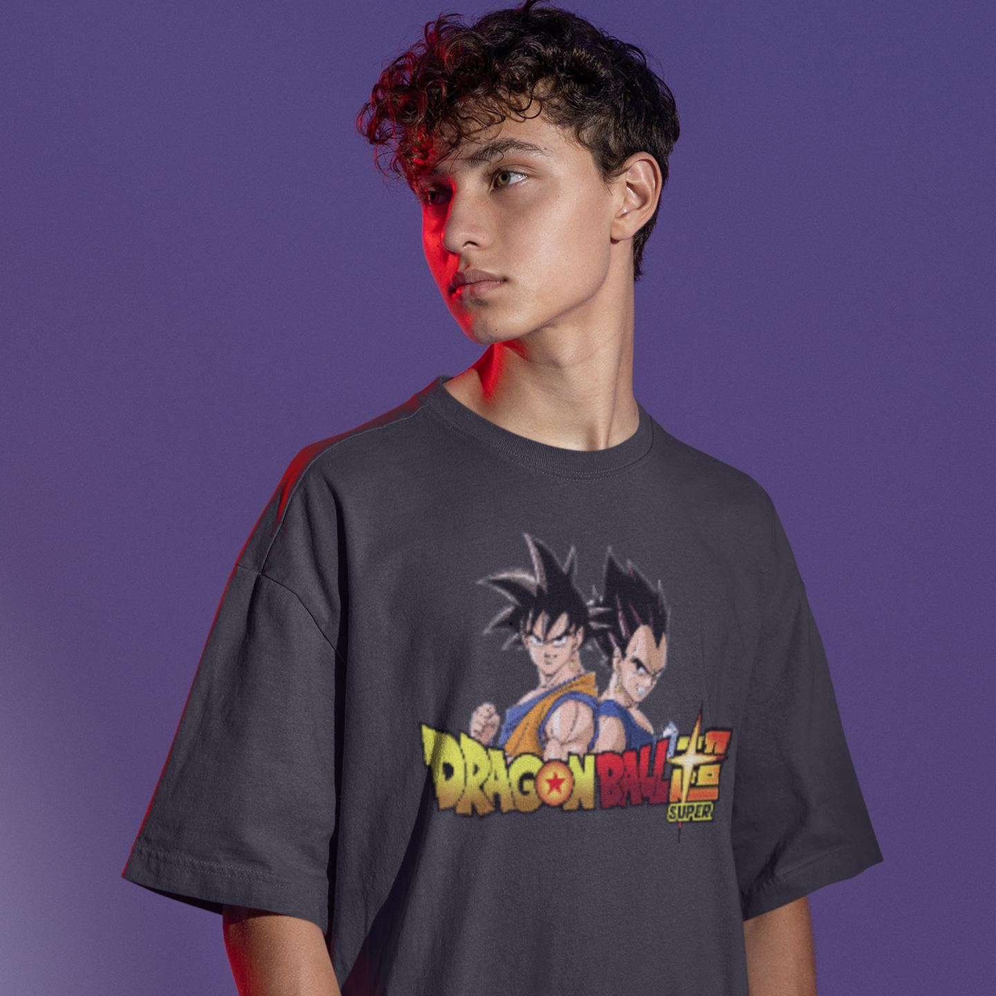 Men goku and Vegeta Graphic printed oversized Tee