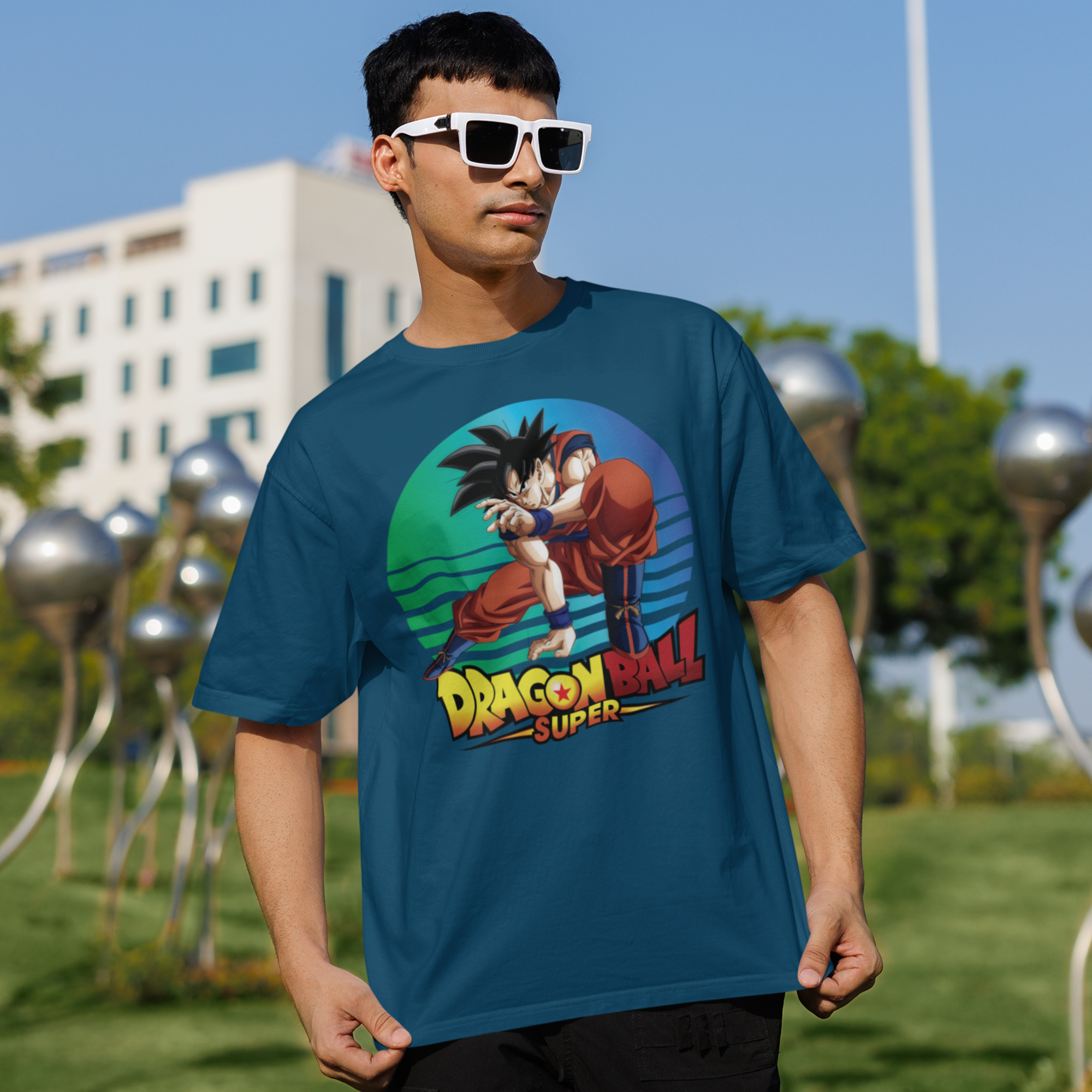 Men dragon ball z;kakarot Graphic printed oversized Tee