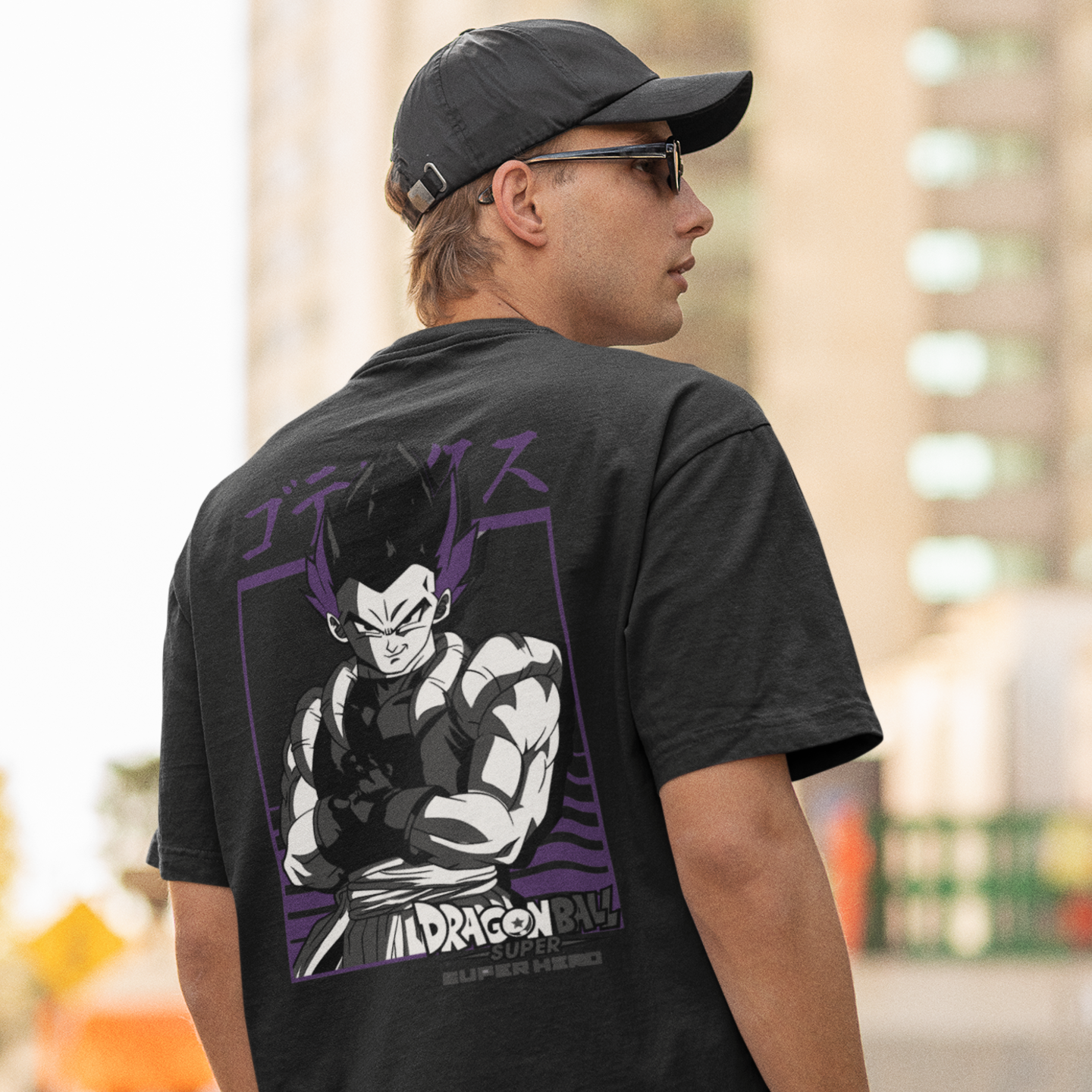 Men Vegeta dragon ball graphic back printed oversized Tee