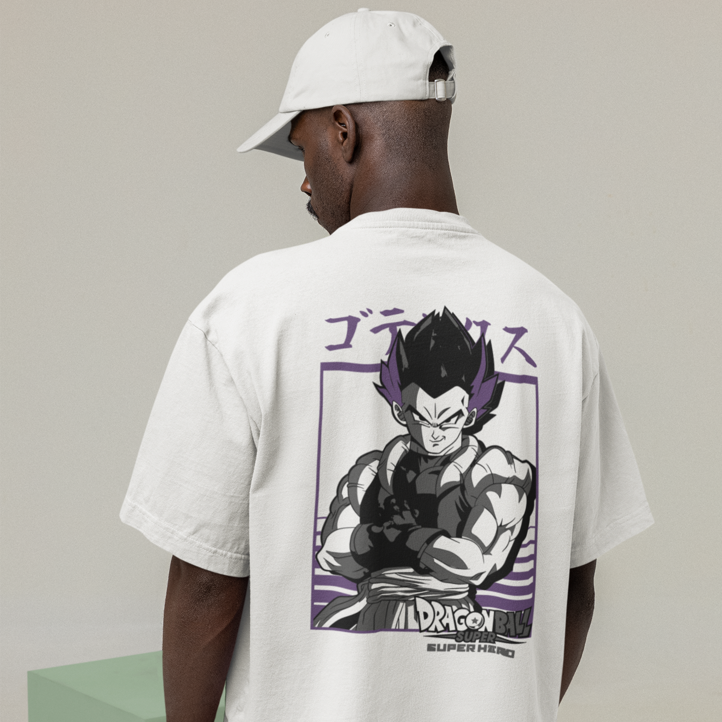 Men Vegeta dragon ball graphic back printed oversized Tee