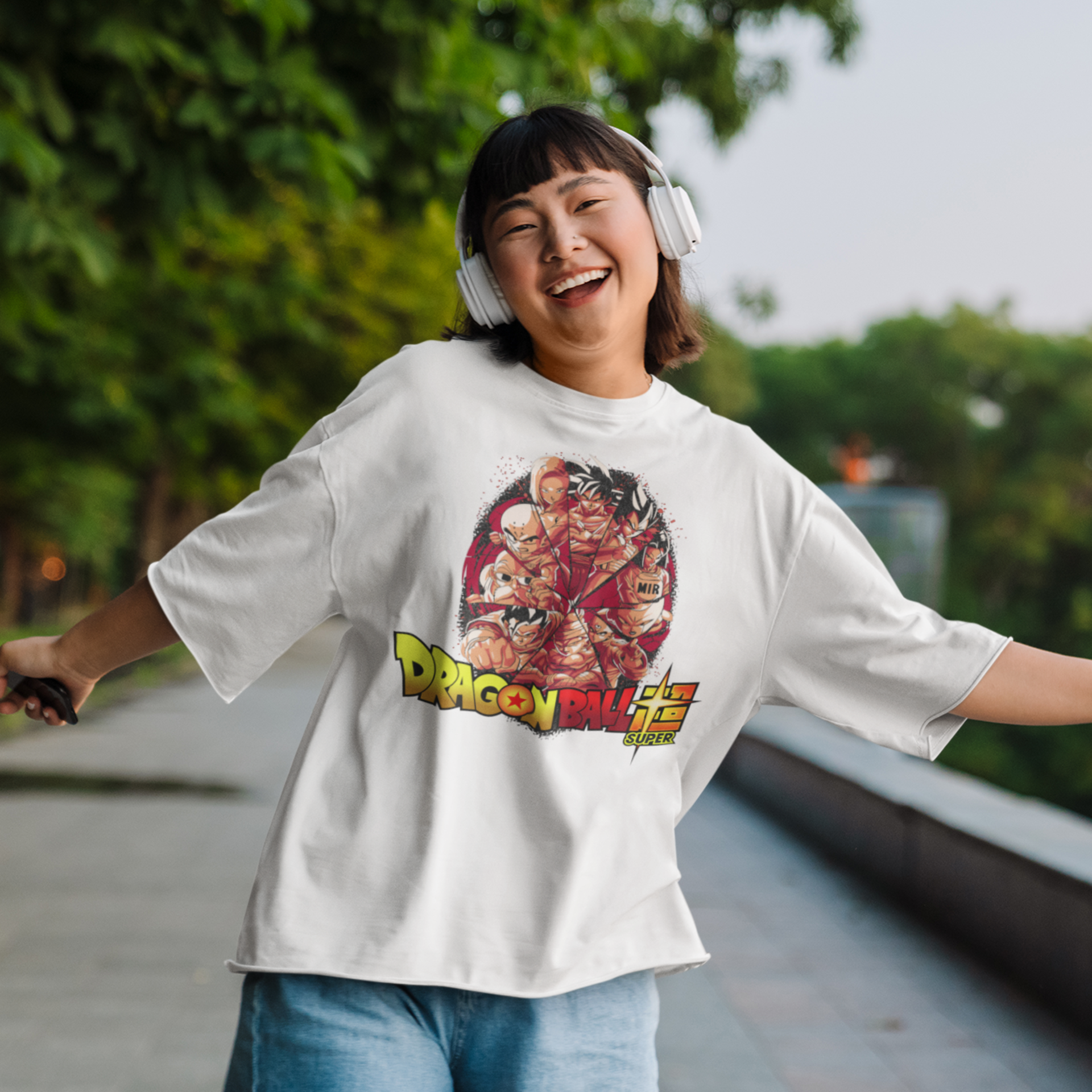 Women Dragon ball-z Graphic printed oversized tee