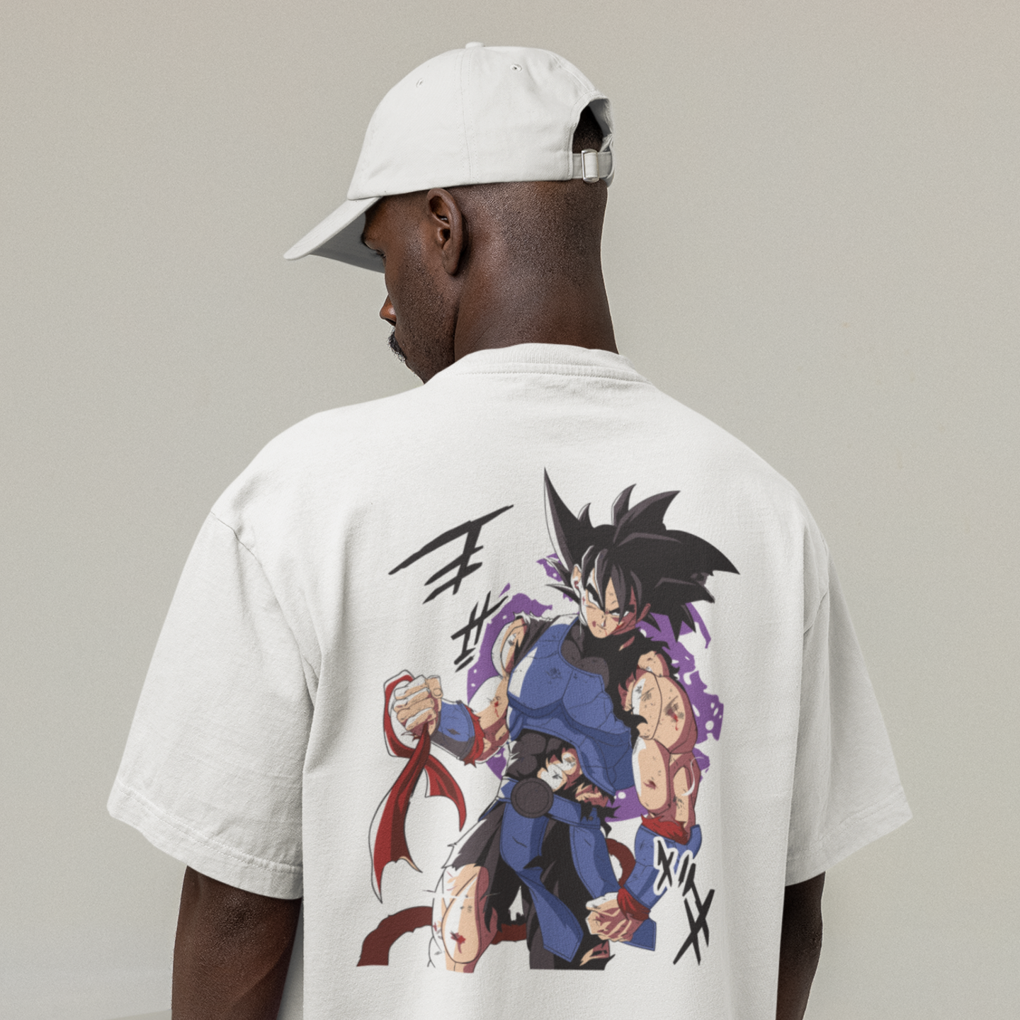 Men bardock graphic back printed oversized Tee