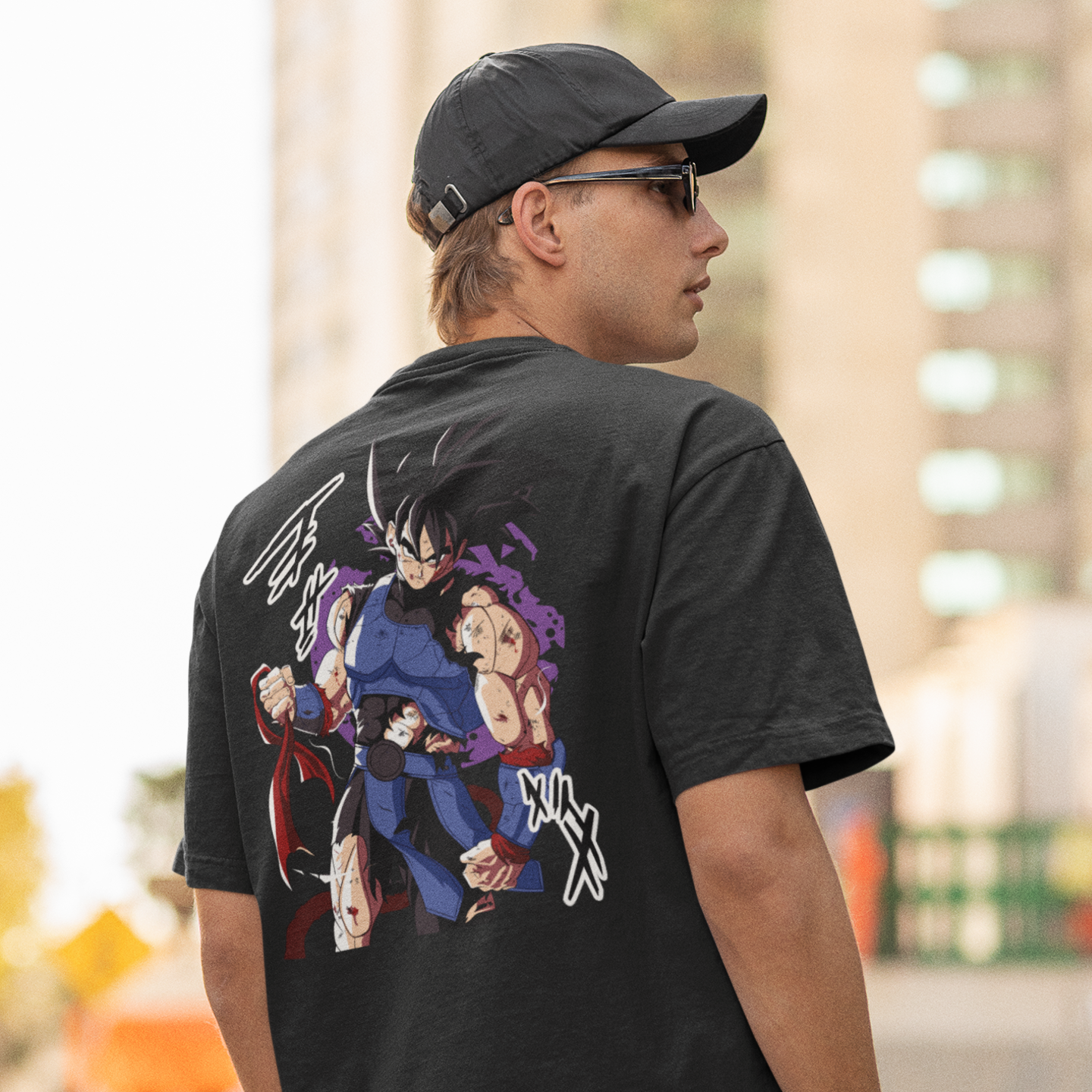 Men bardock graphic back printed oversized Tee