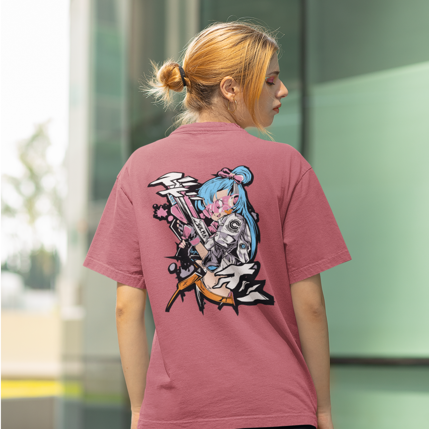 Women Arteo-Bulma graphic back printed oversized Tee