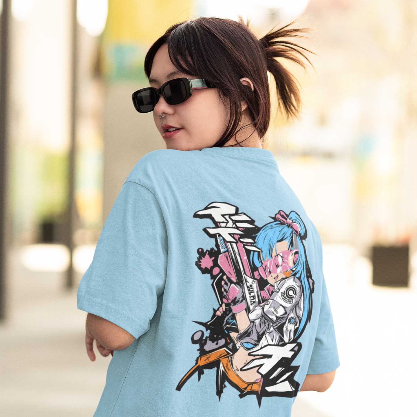 Women Arteo-Bulma graphic back printed oversized Tee