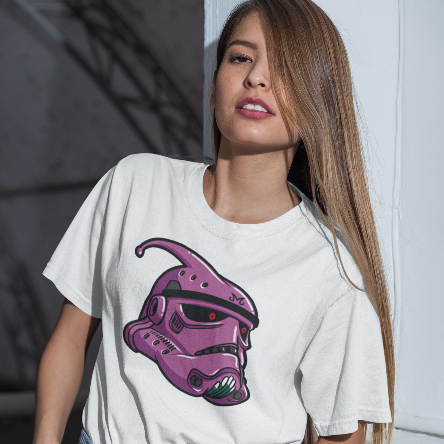 Women Majin buu trooper Graphic printed oversized Tee