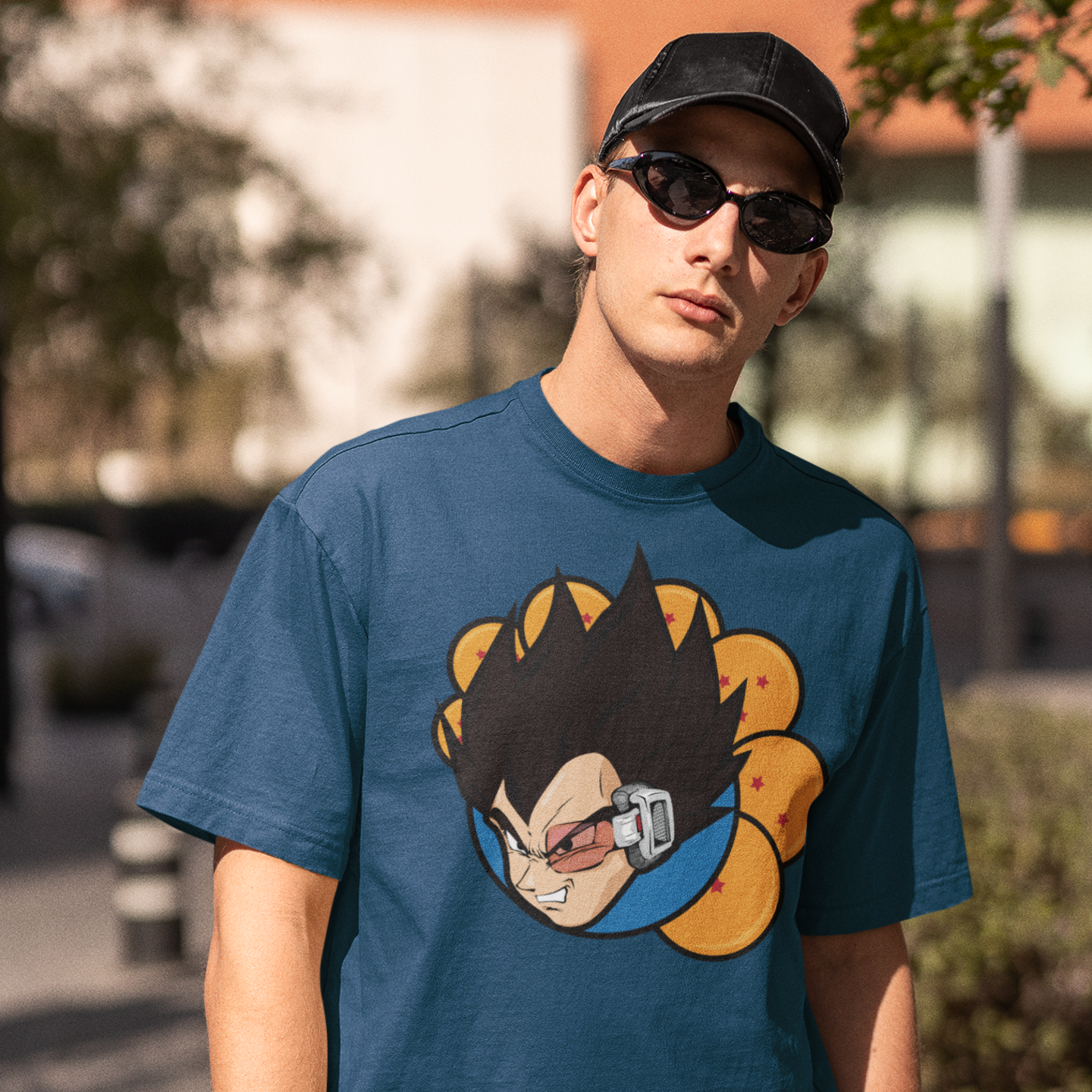 Men Vegeta Graphic printed oversized Tee