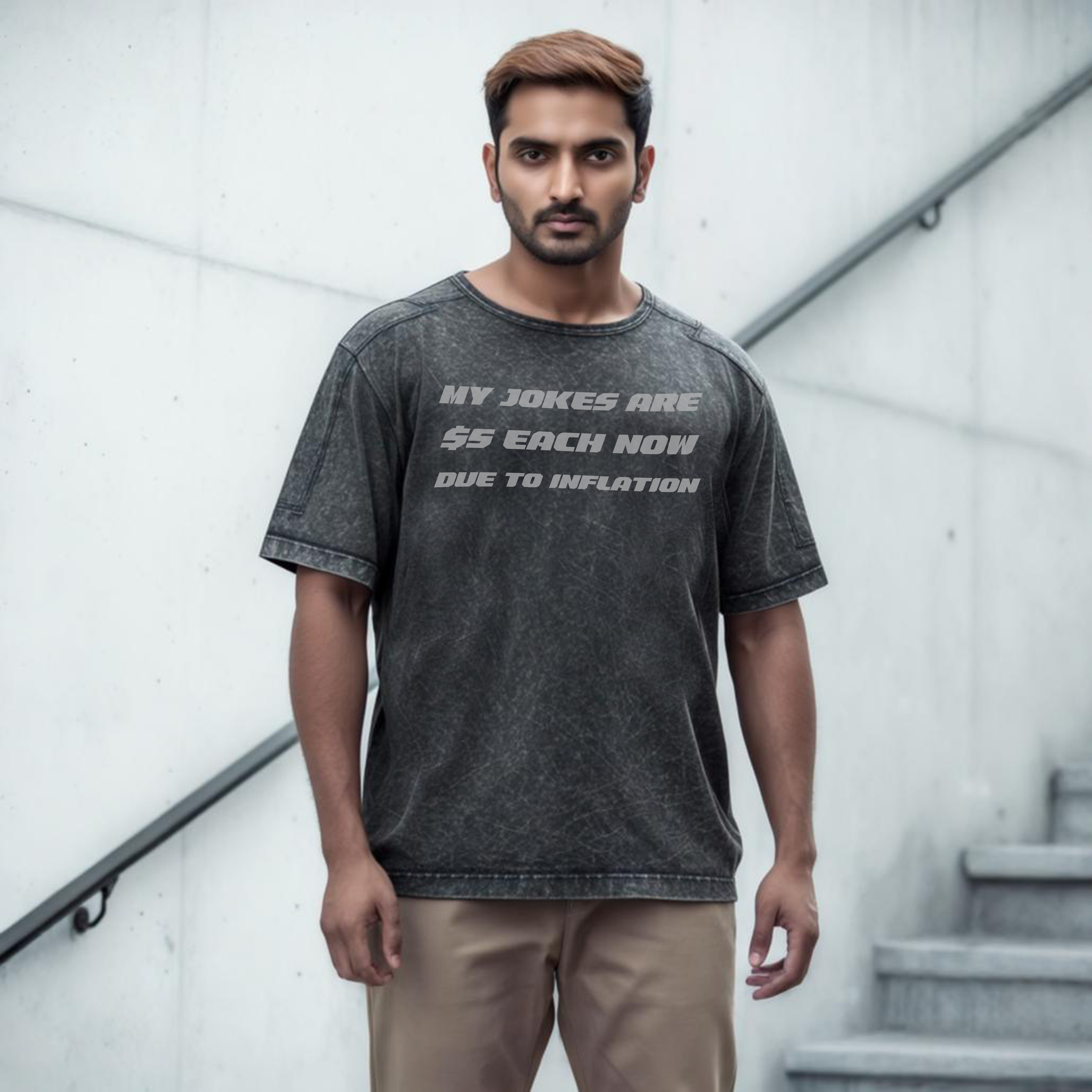 Acid Wash Graphic Text printed Oversized t-shirt for Men