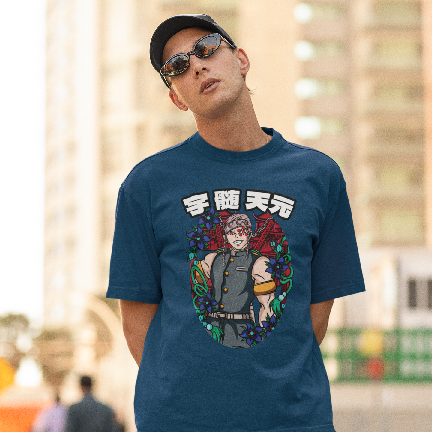 Men Tengen ugui graphic printed oversized Tee