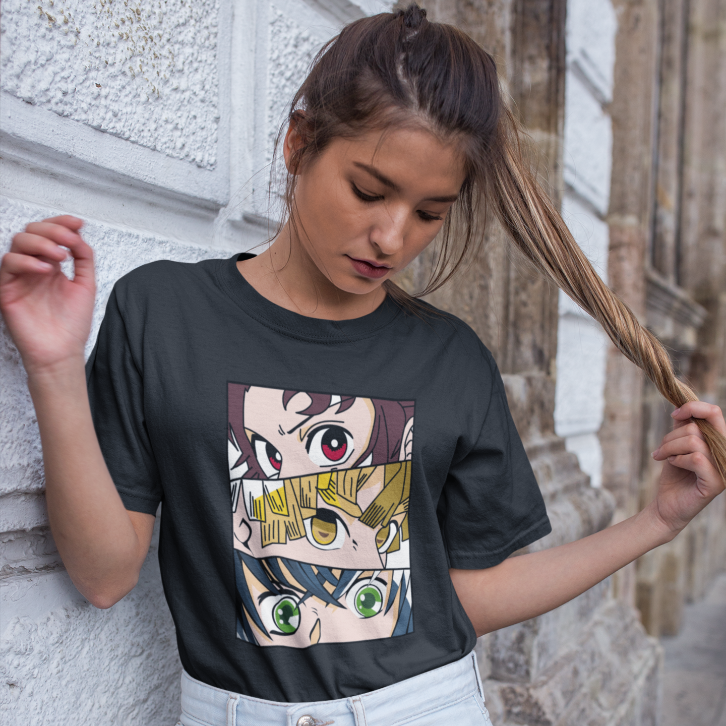 Women inosukey zenistu Graphic printed oversized Tee