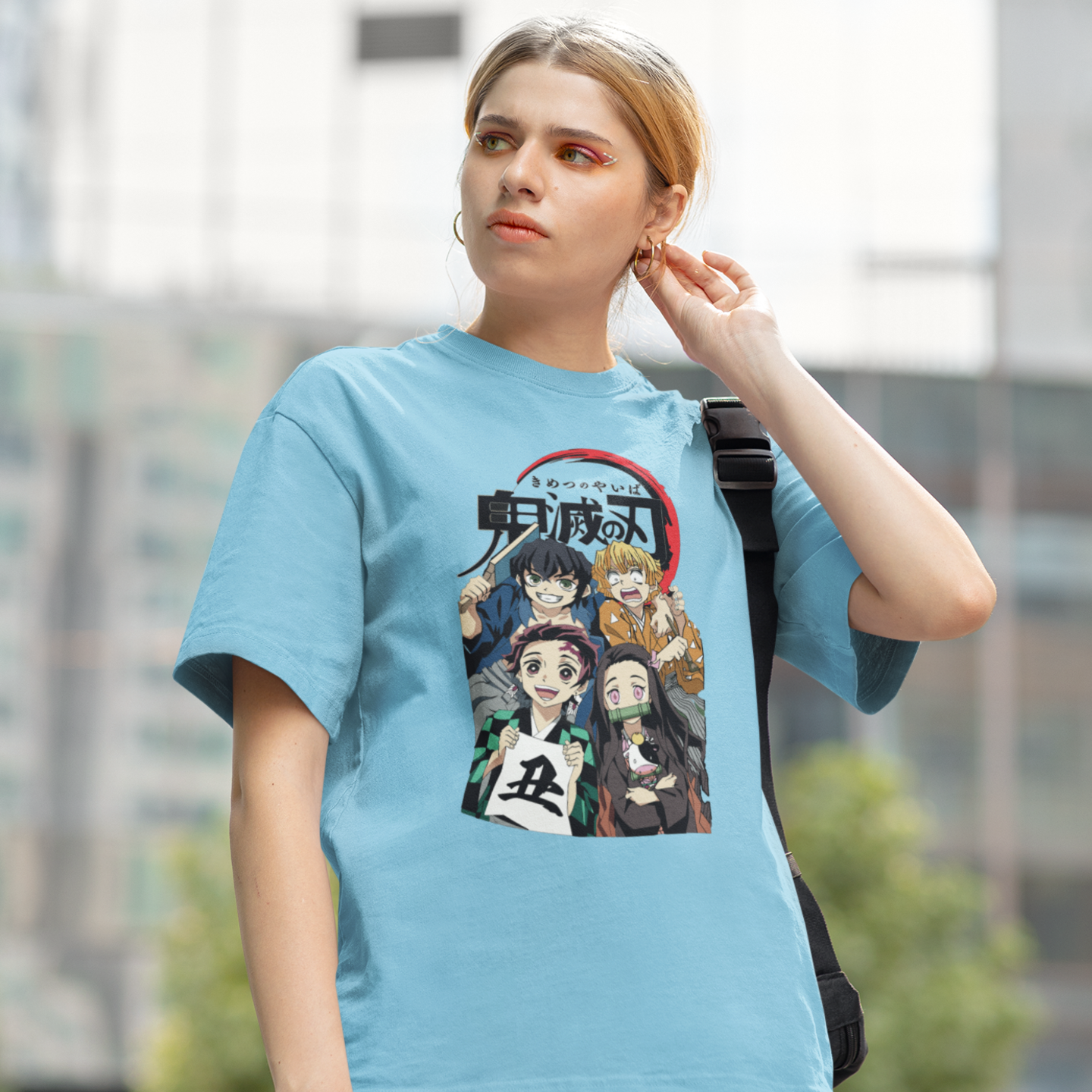 Women kametsu no yiba graphic printed oversized Tee