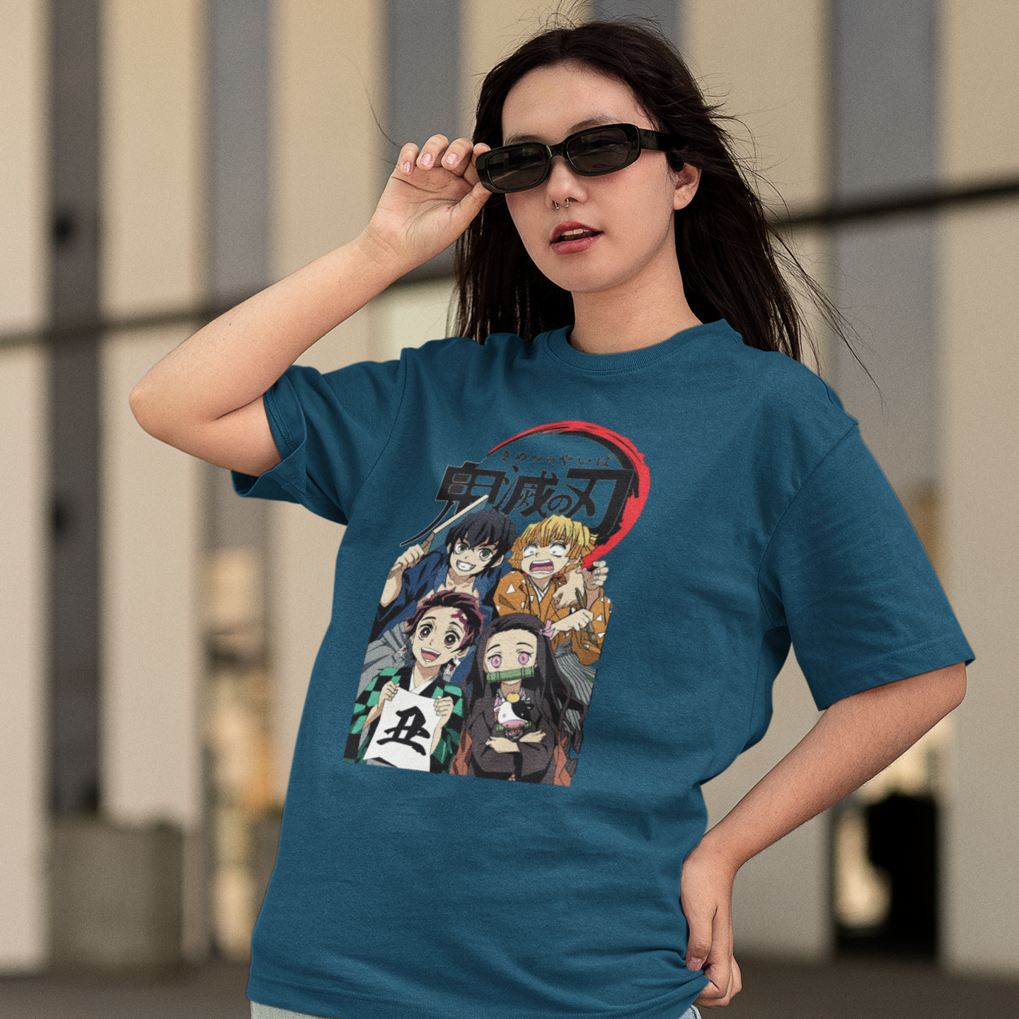 Women kametsu no yiba graphic printed oversized Tee